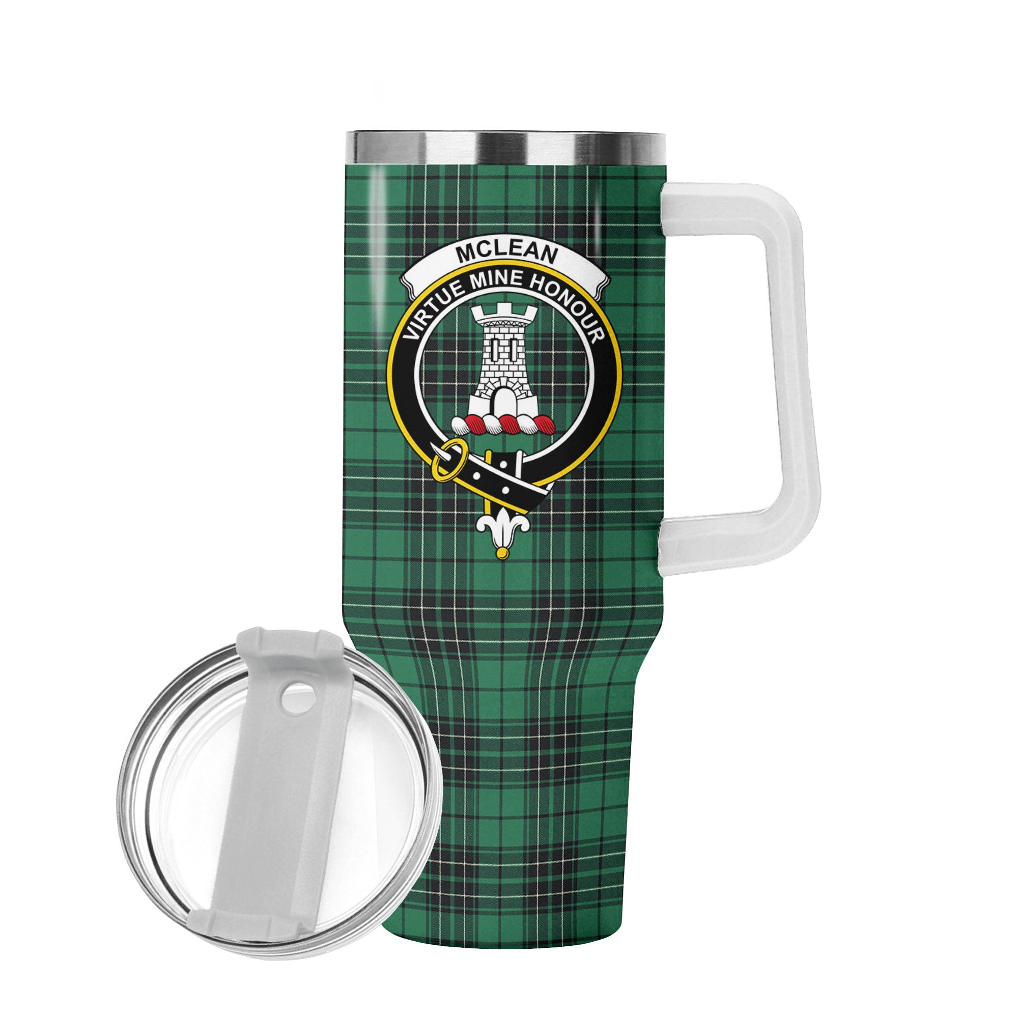 McLean Hunting Ancient Tartan Crest 40 oz Insulated Tumbler with Handle