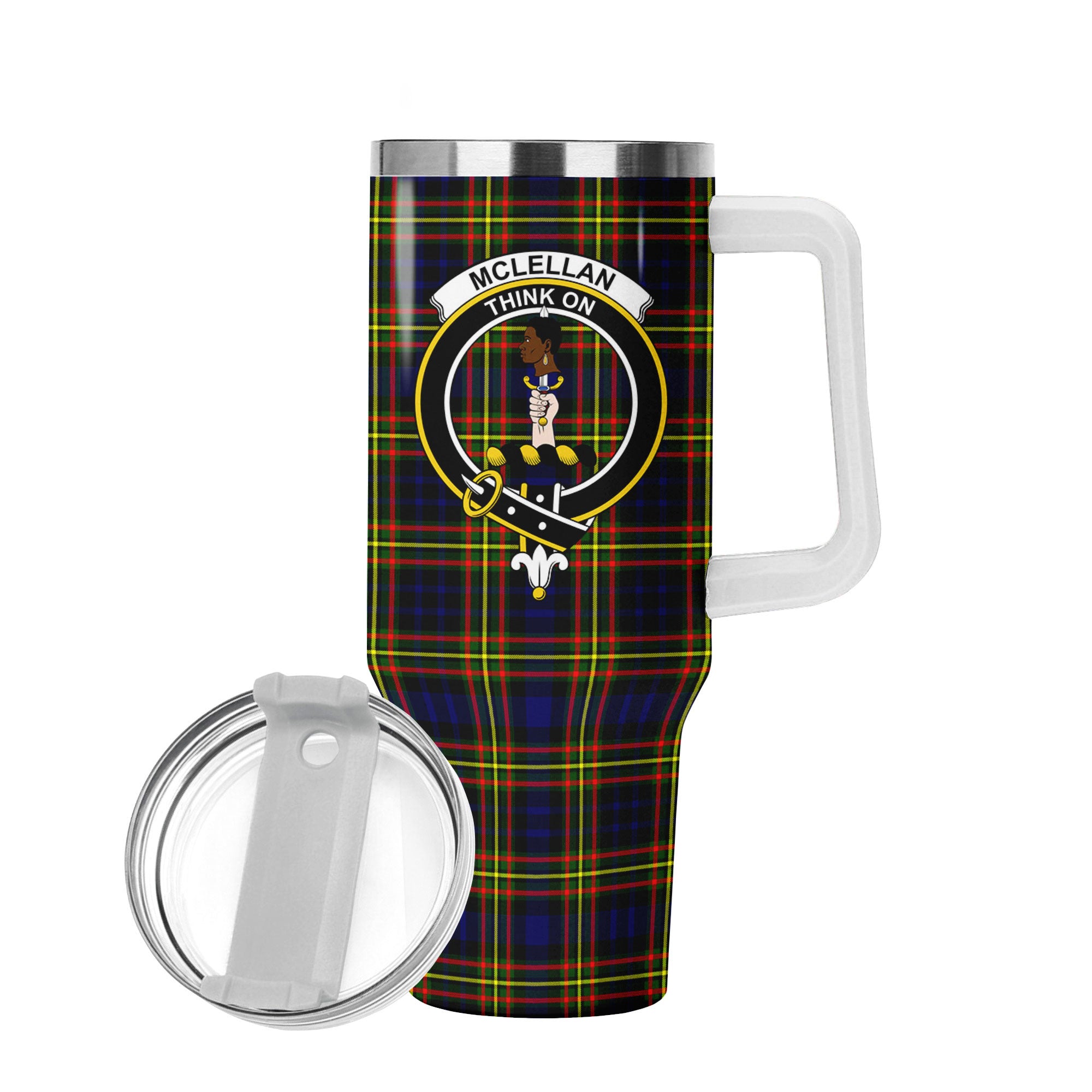 McLellan Modern Tartan Crest 40 oz Insulated Tumbler with Handle