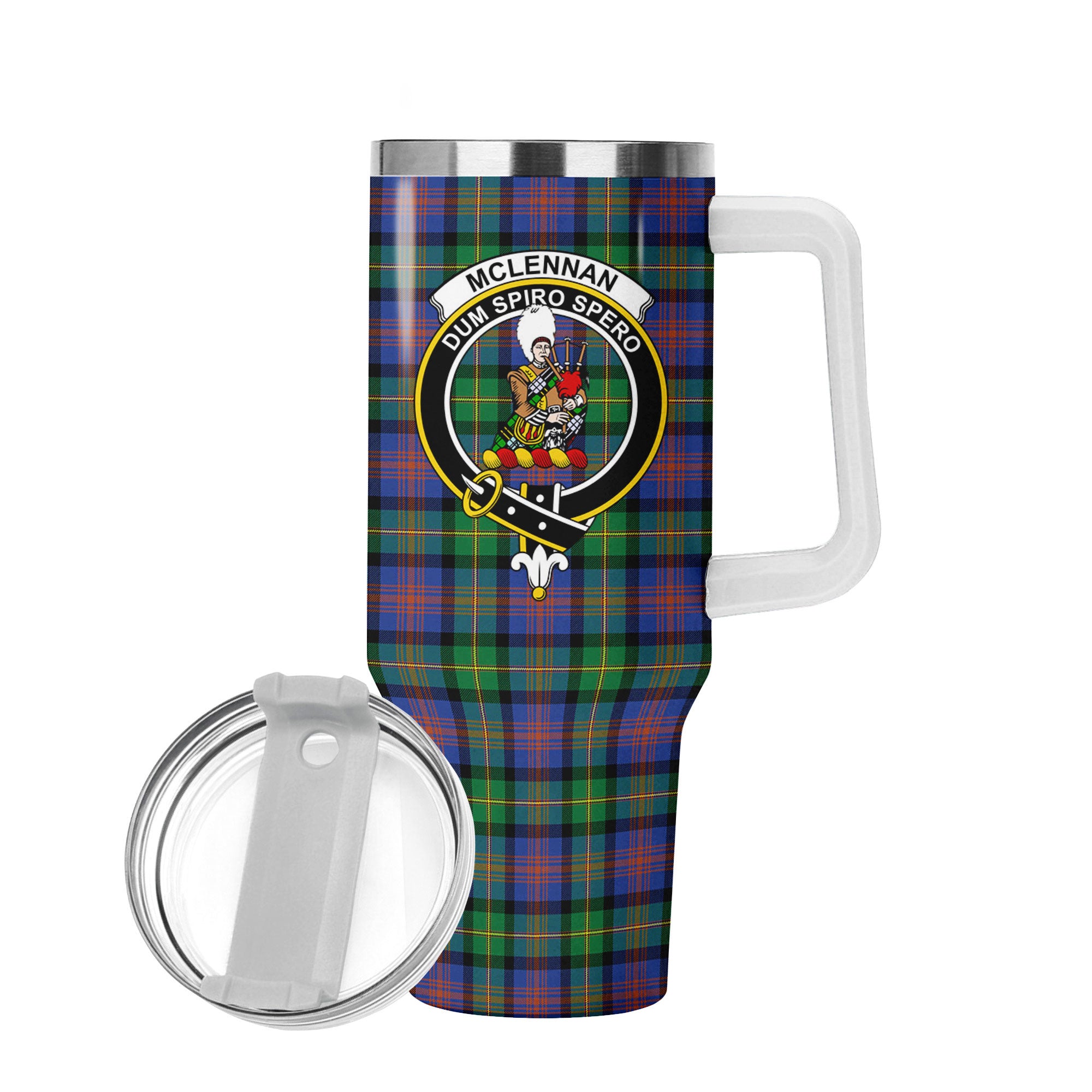 McLennan Ancient Tartan Crest 40 oz Insulated Tumbler with Handle