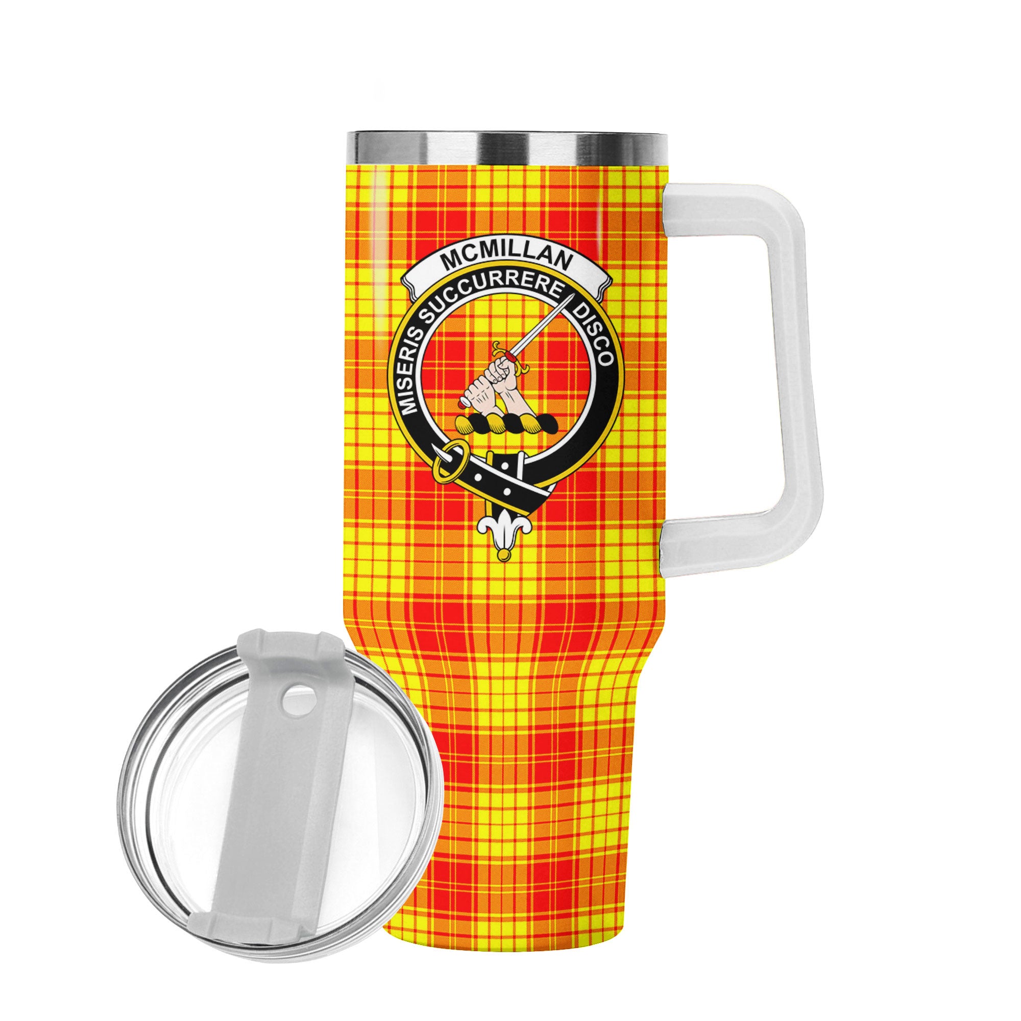 McMillan Clan Tartan Crest 40 oz Insulated Tumbler with Handle