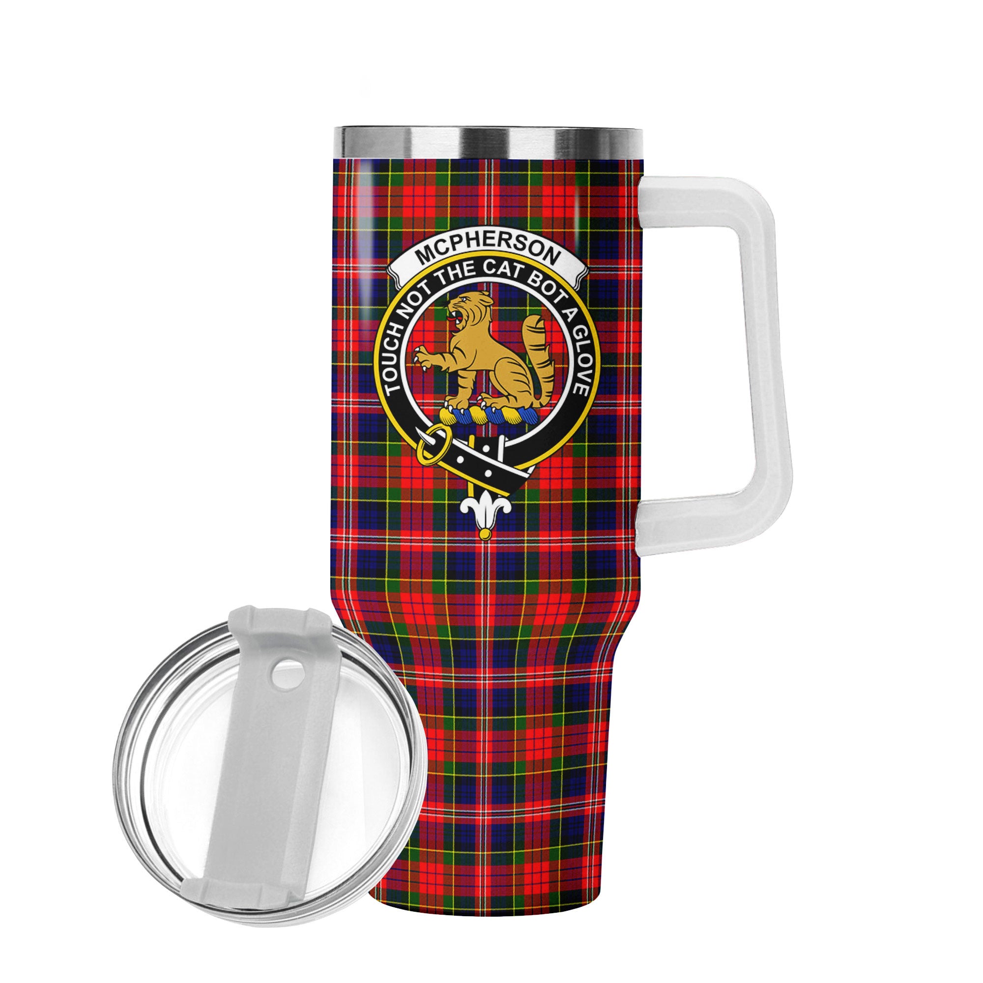 McPherson Modern Tartan Crest 40 oz Insulated Tumbler with Handle