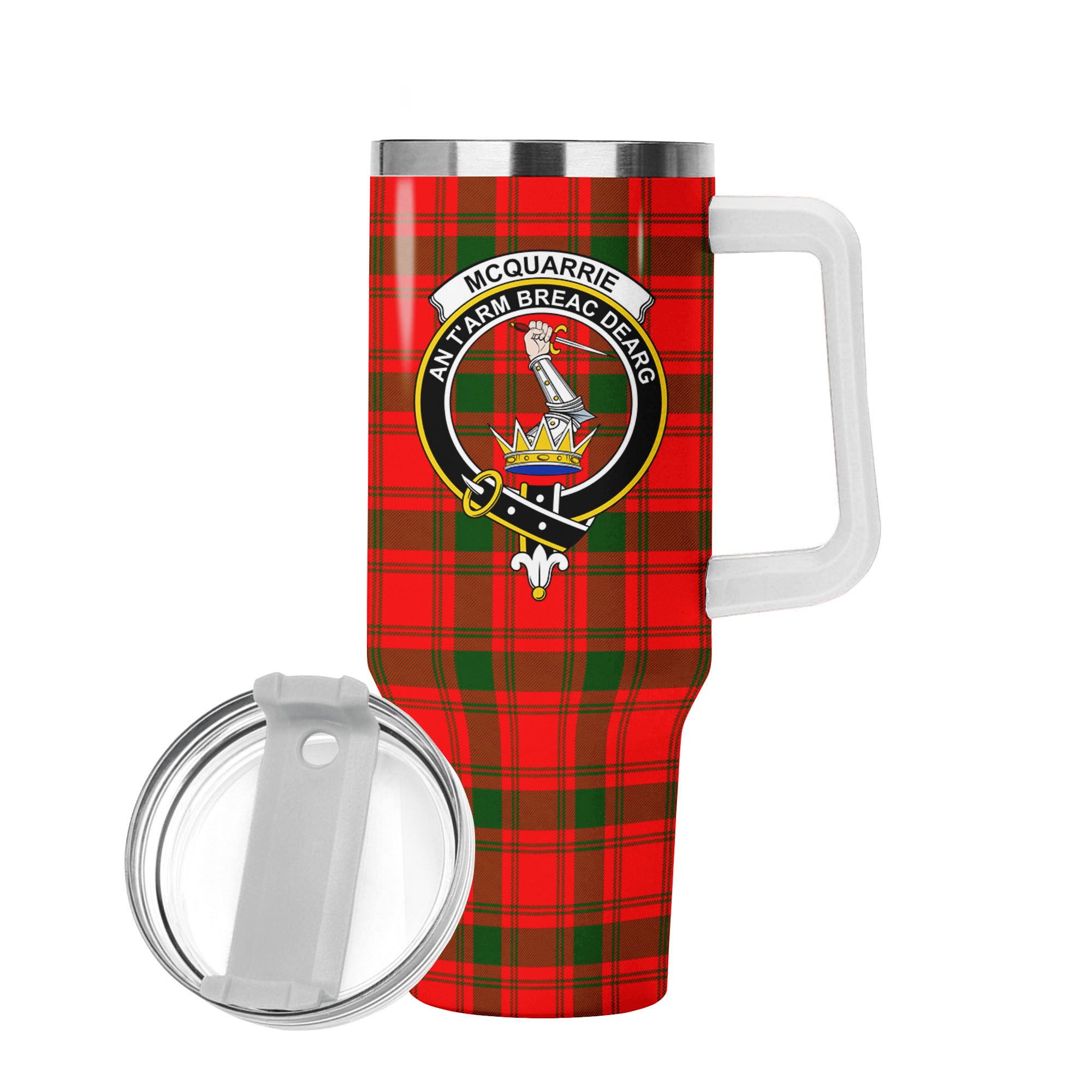 McQuarrie Tartan Crest 40 oz Insulated Tumbler with Handle