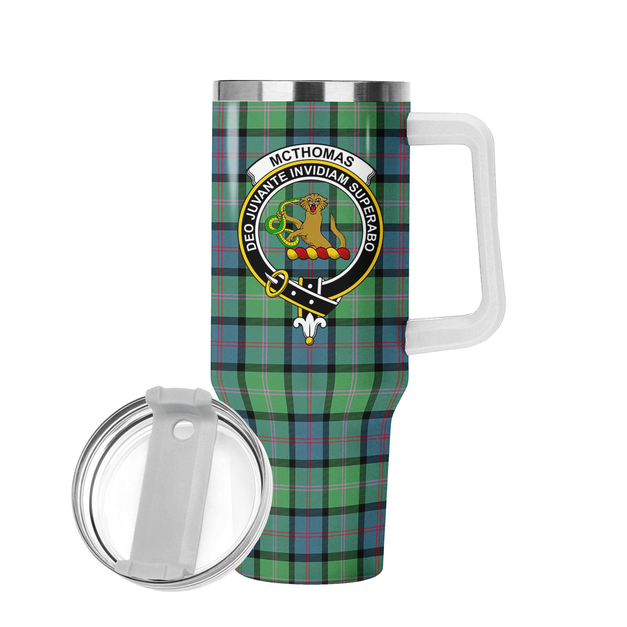 McThomas Ancient Tartan Crest 40 oz Insulated Tumbler with Handle
