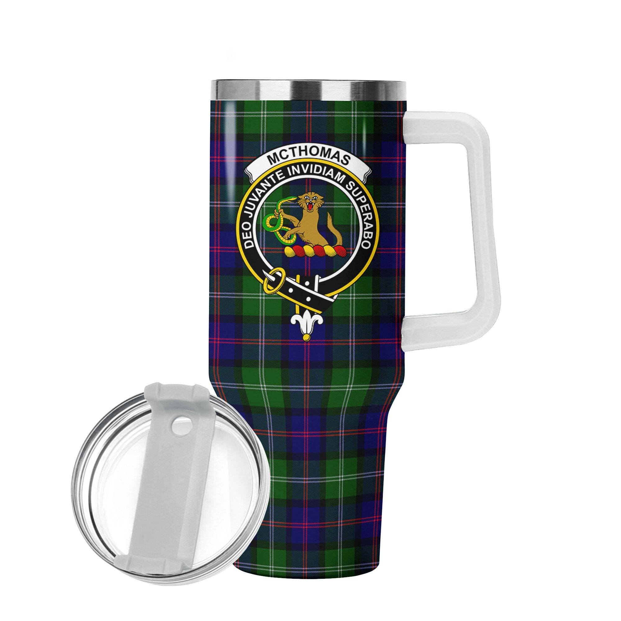 McThomas Modern Tartan Crest 40 oz Insulated Tumbler with Handle