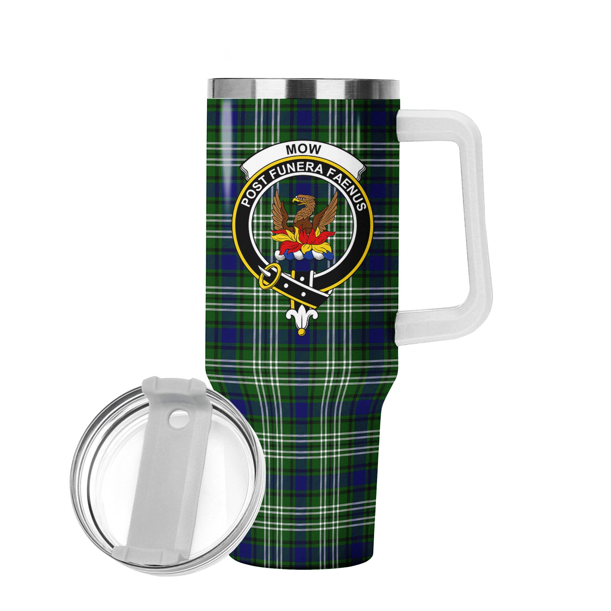Mow Tartan Crest 40 oz Insulated Tumbler with Handle
