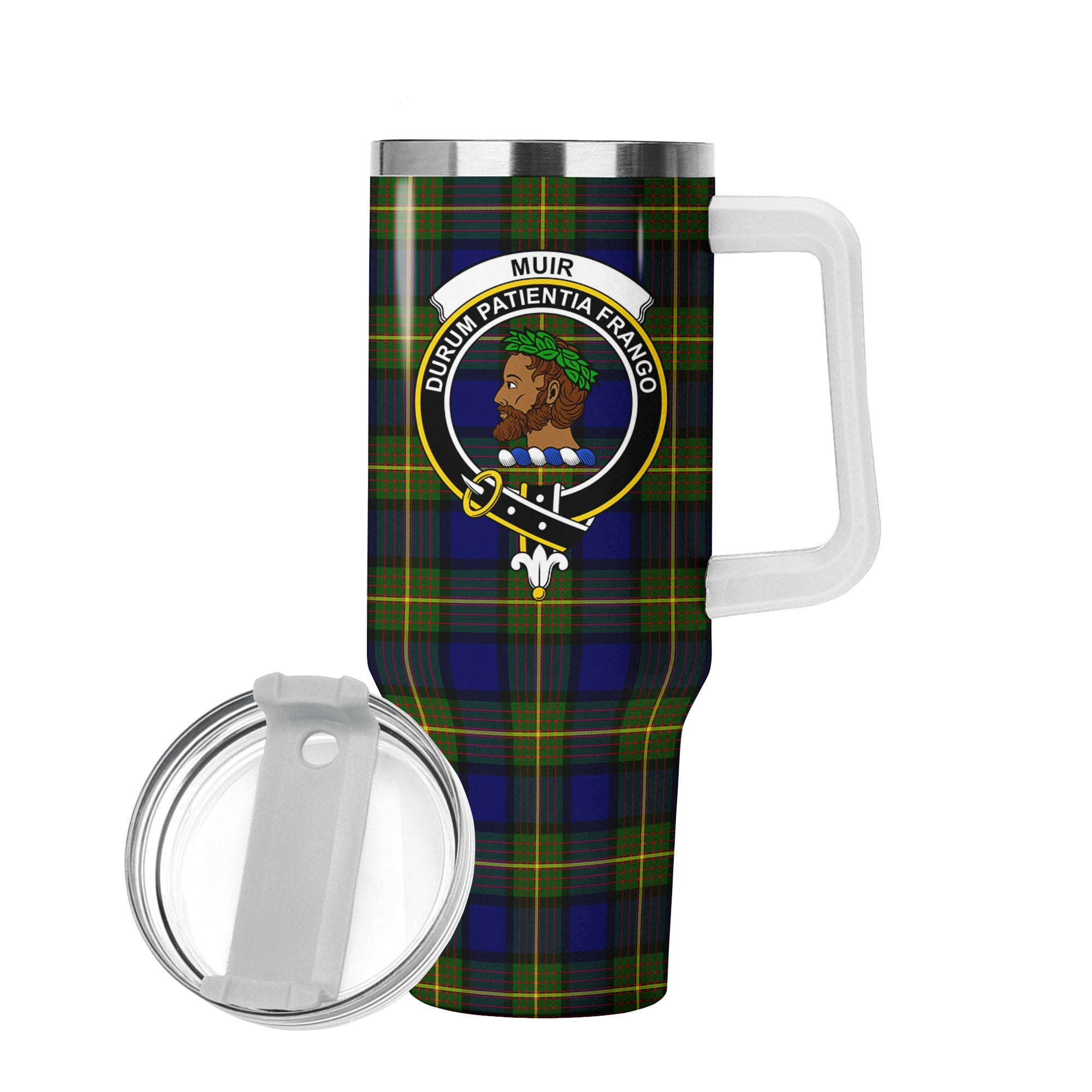 Muir Tartan Crest 40 oz Insulated Tumbler with Handle
