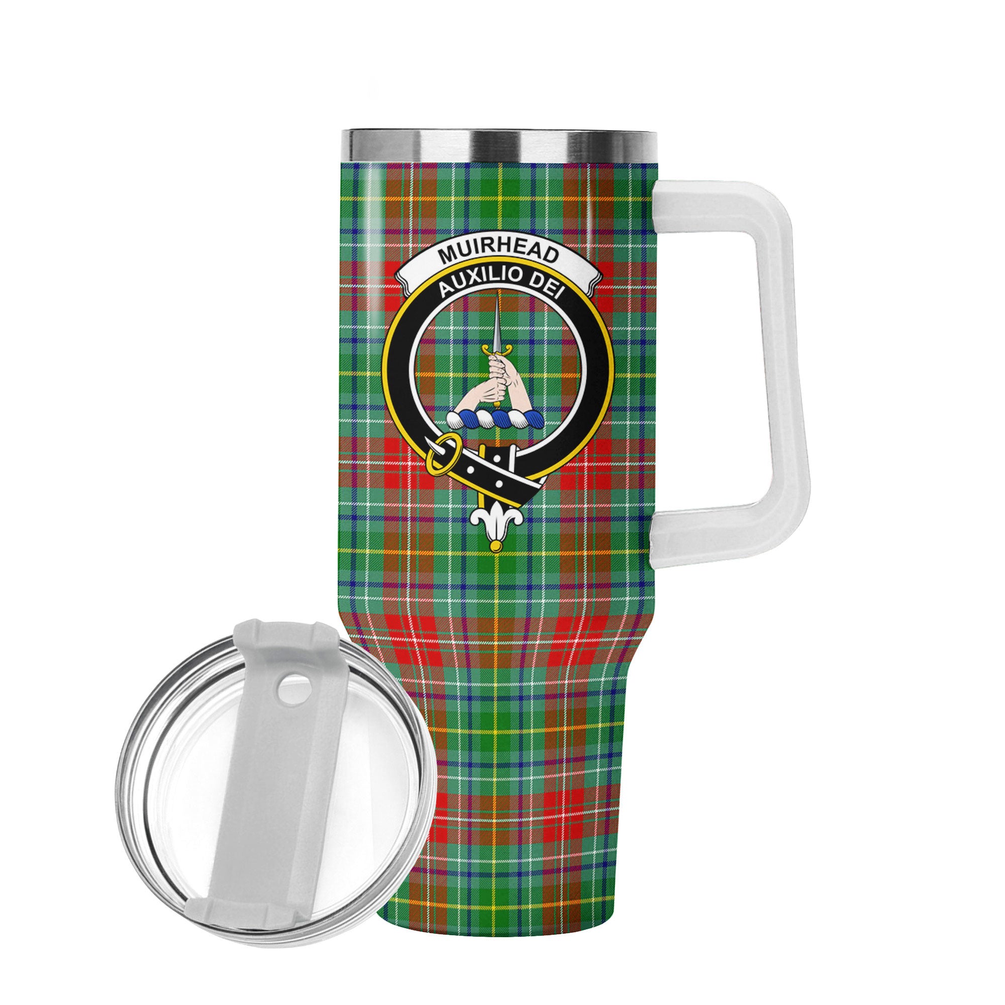 Muirhead Tartan Crest 40 oz Insulated Tumbler with Handle
