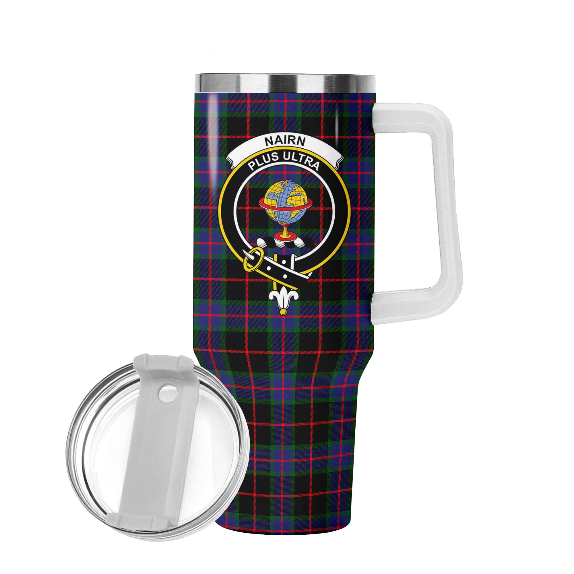 Nairn Tartan Crest 40 oz Insulated Tumbler with Handle
