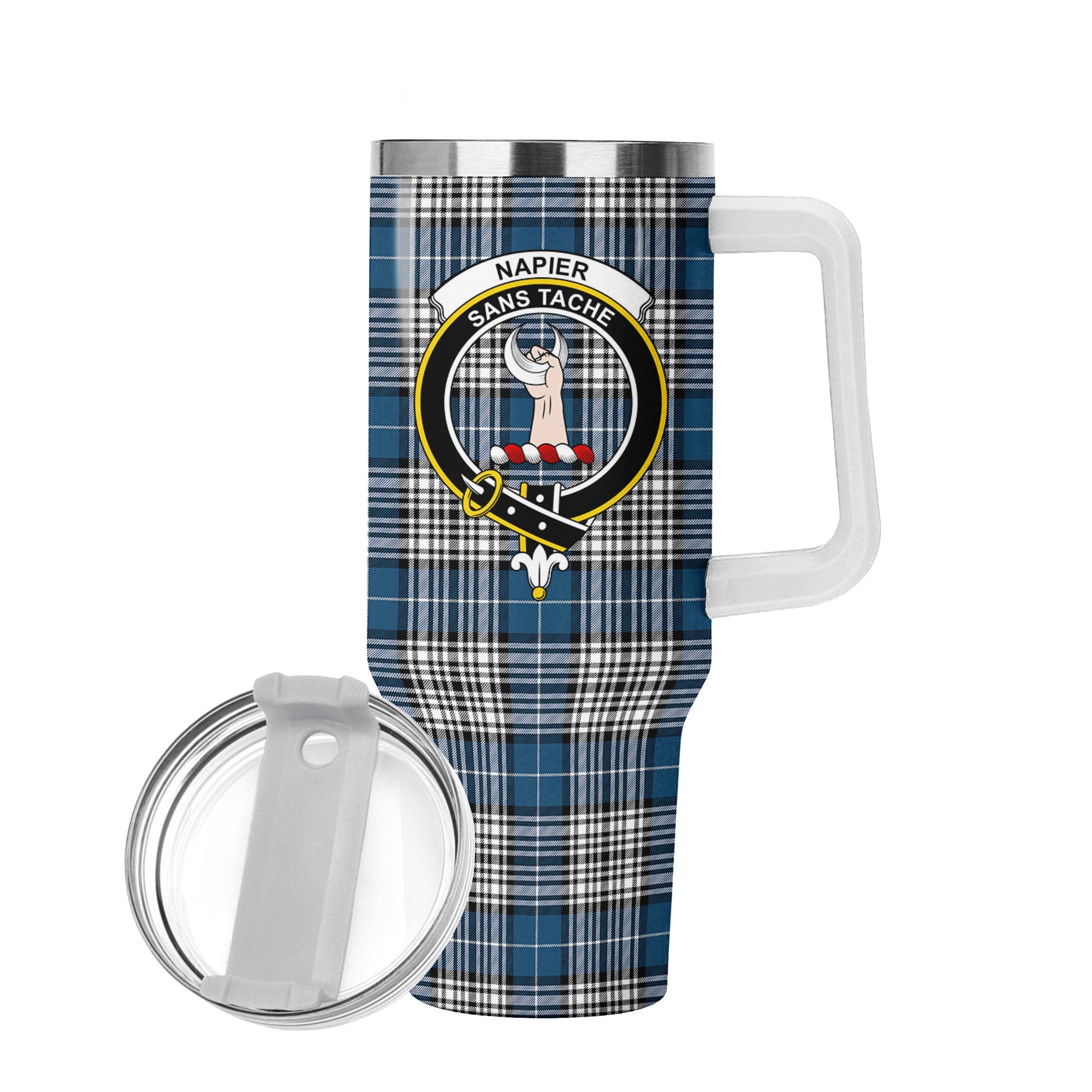 Napier Modern Tartan Crest 40 oz Insulated Tumbler with Handle