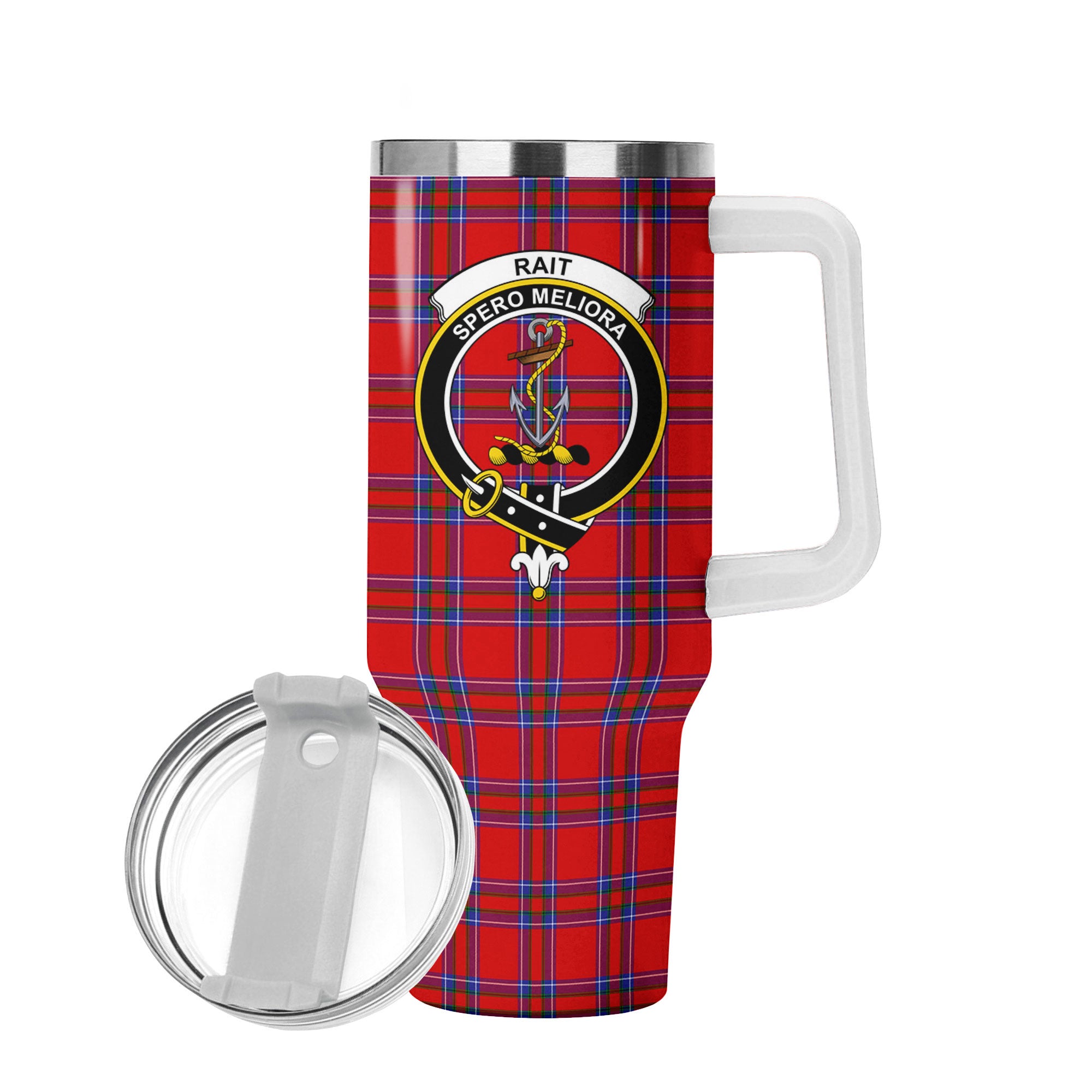 Rait Tartan Crest 40 oz Insulated Tumbler with Handle