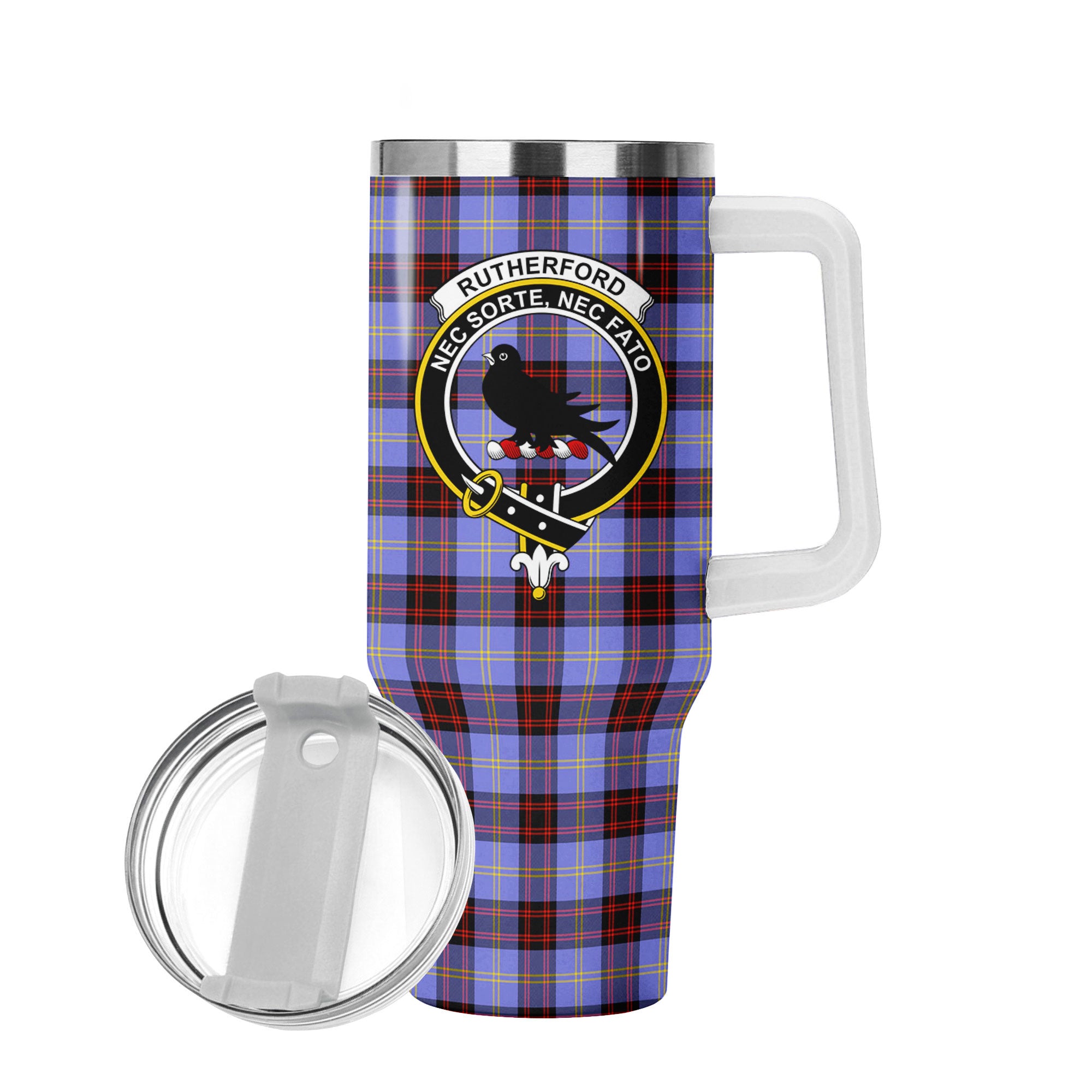 Rutherford Tartan Crest 40 oz Insulated Tumbler with Handle