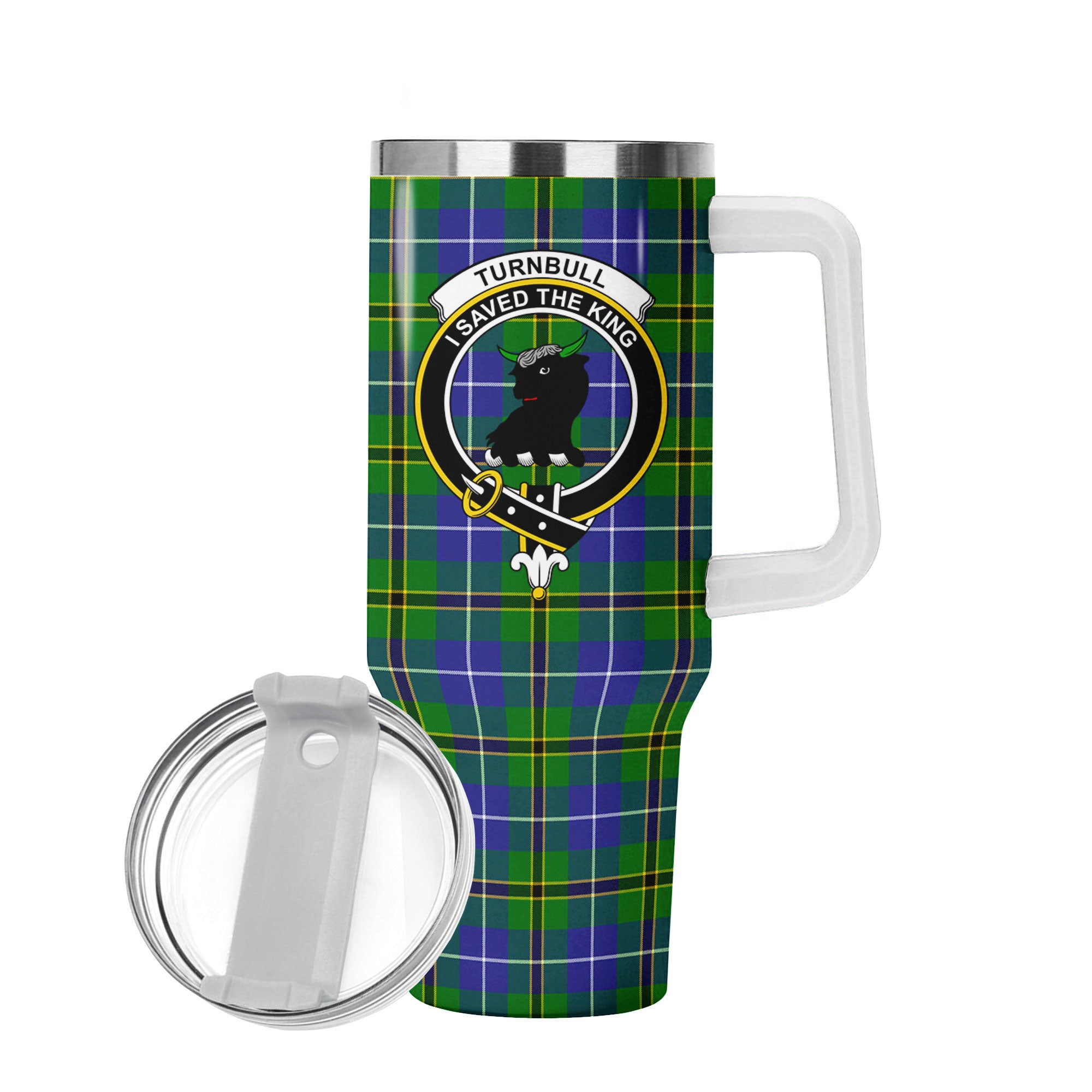 Turnbull Hunting Tartan Crest 40 oz Insulated Tumbler with Handle