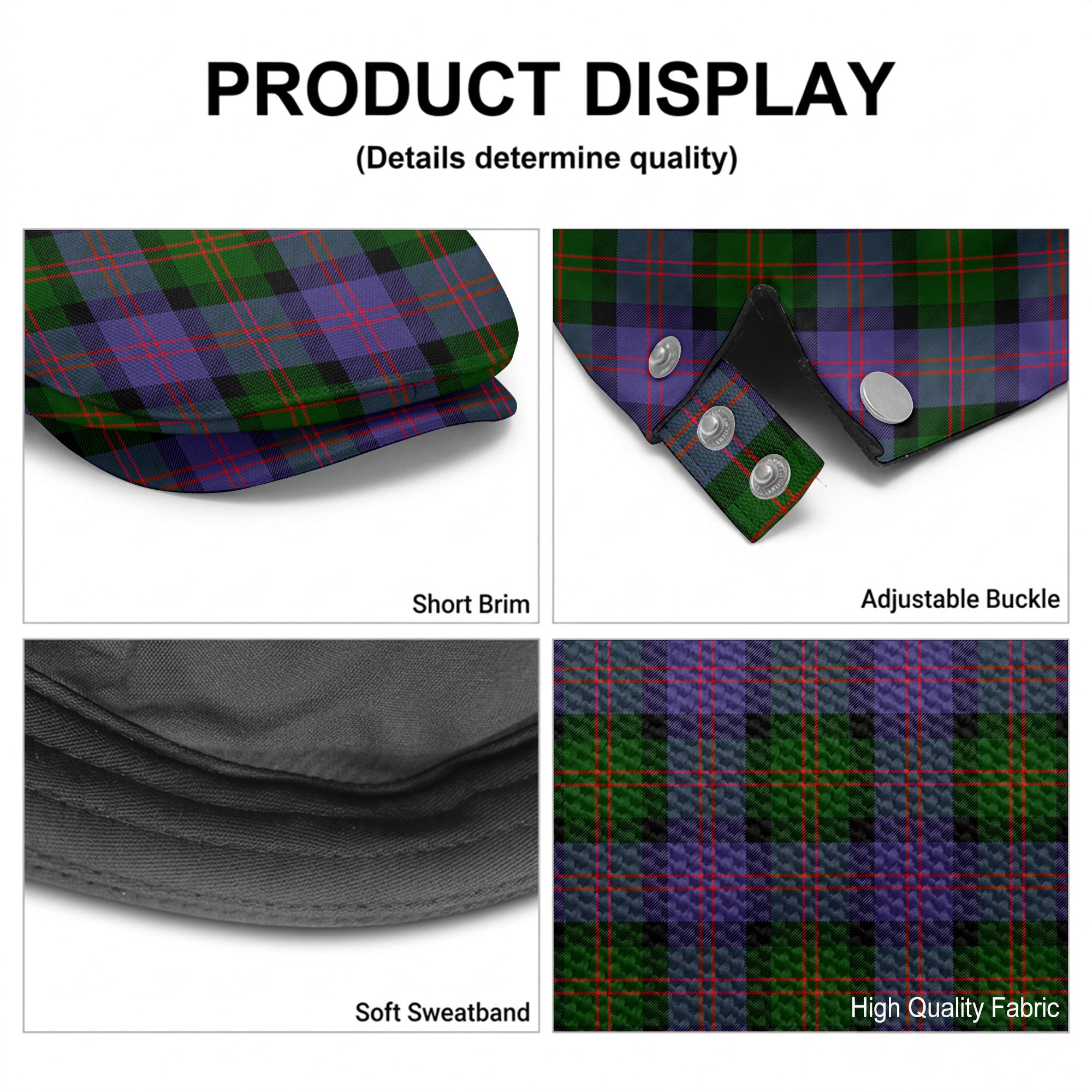 Blair Modern Tartan Flat Caps