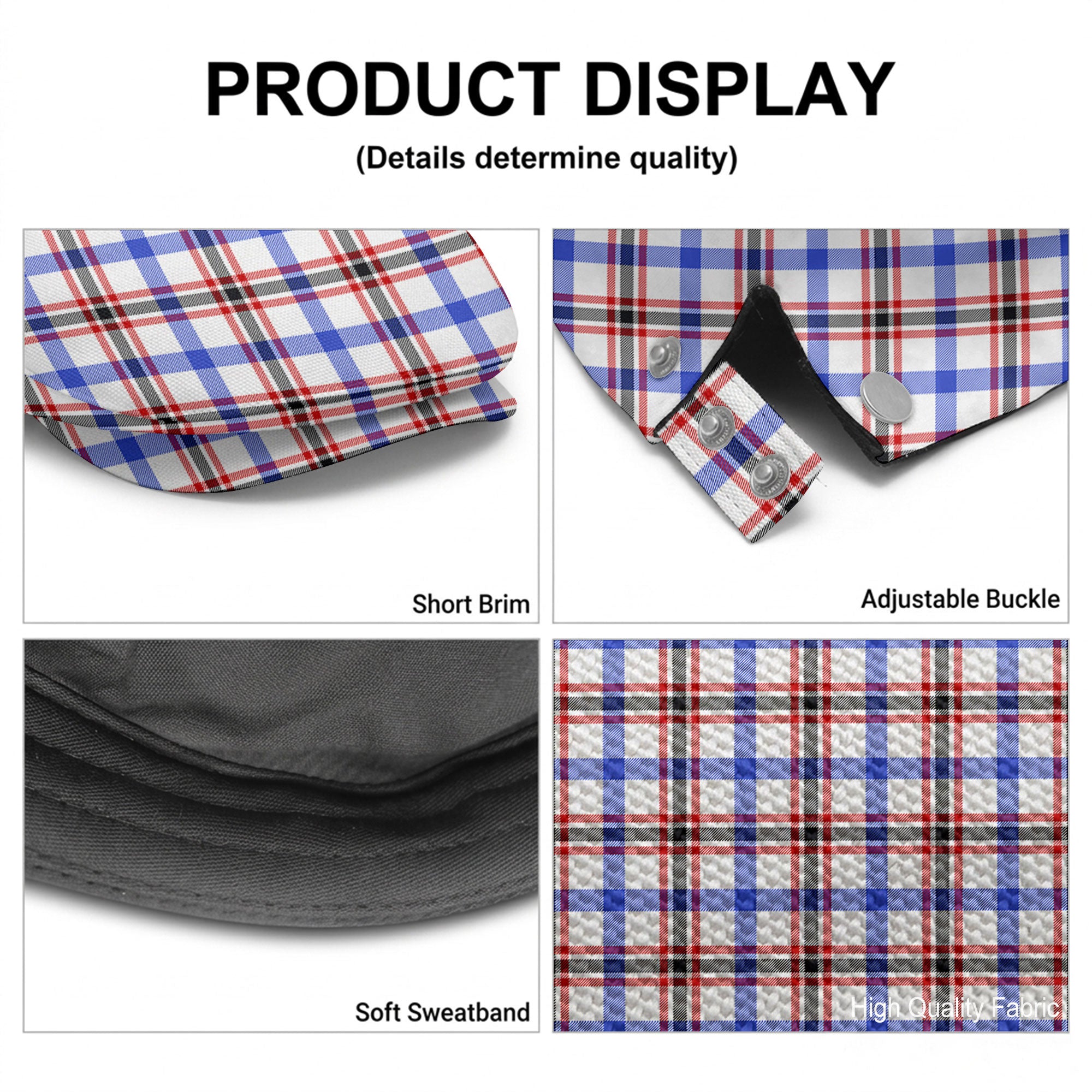 Boswell Modern Tartan Flat Caps