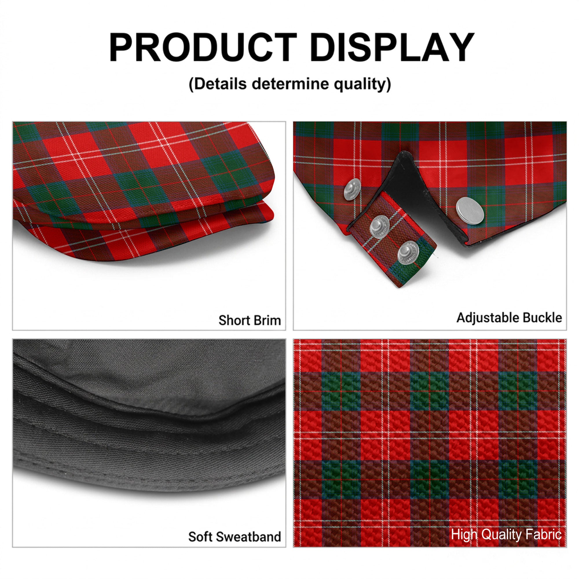 Chisholm Modern Tartan Flat Caps