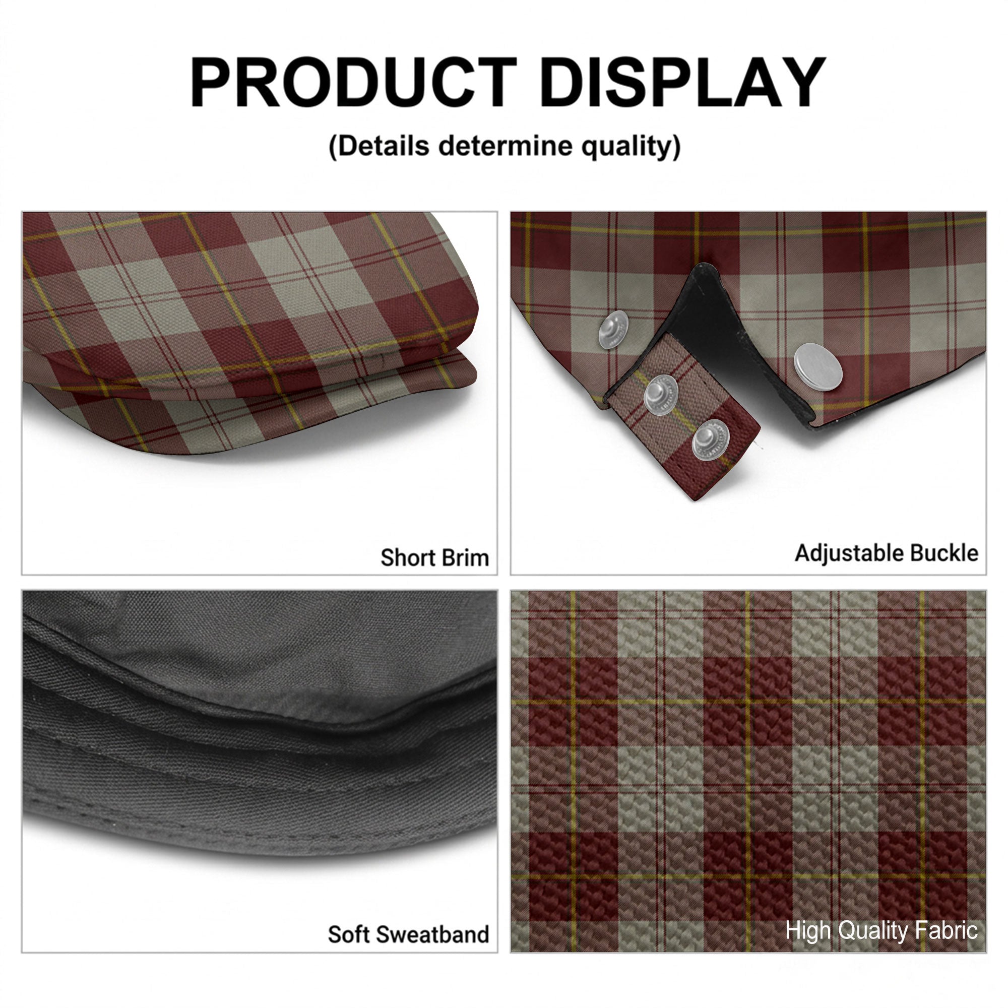 Cunningham Burgundy Dancers Tartan Flat Caps