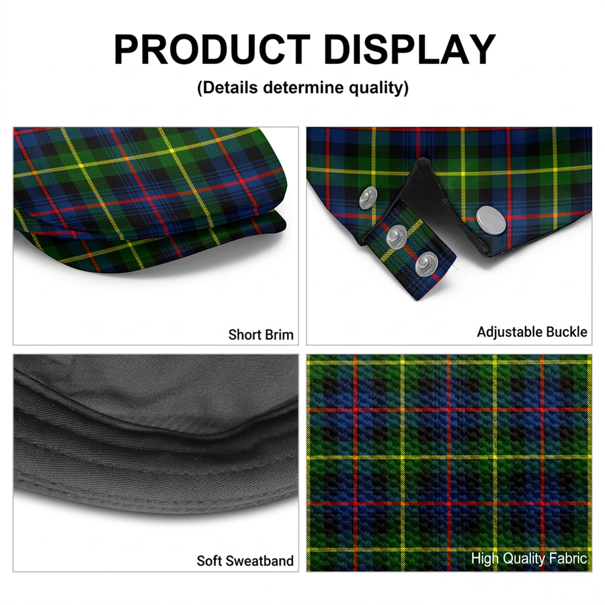 Farquharson Modern Tartan Flat Caps