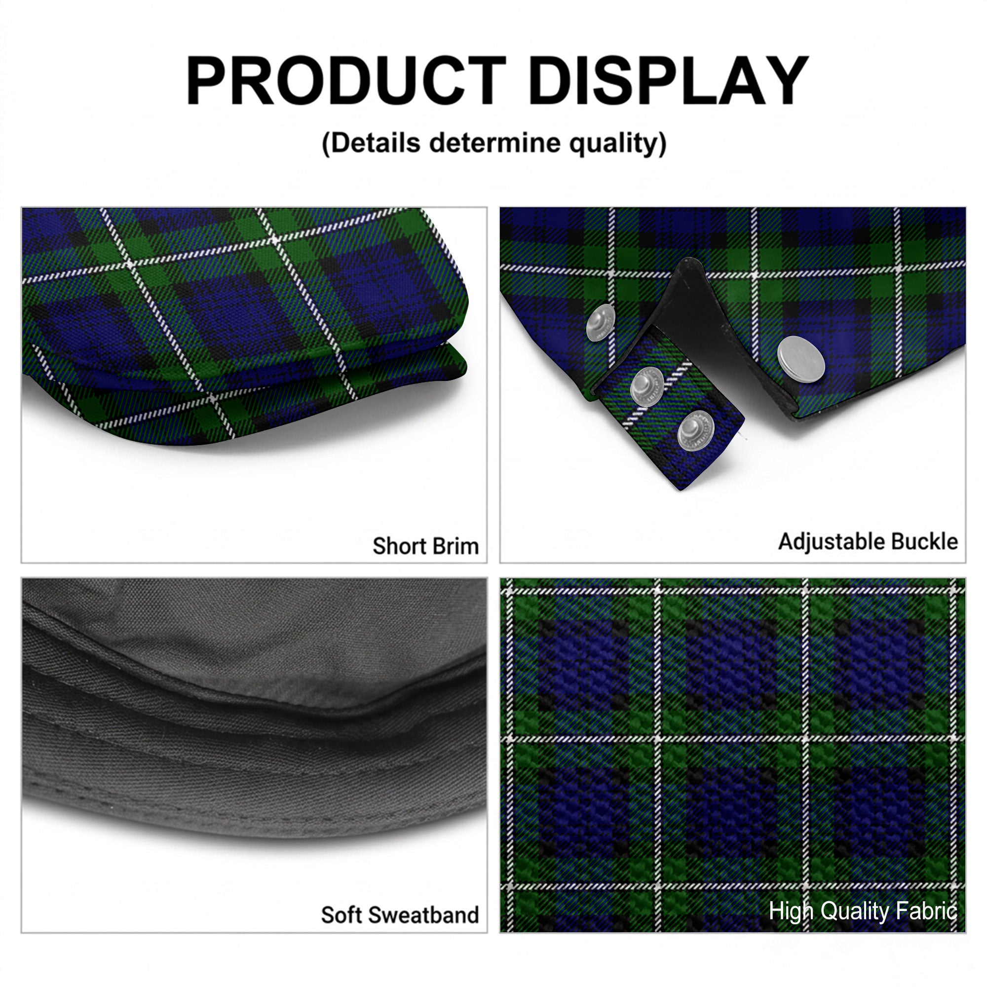 Forbes Modern Tartan Flat Caps