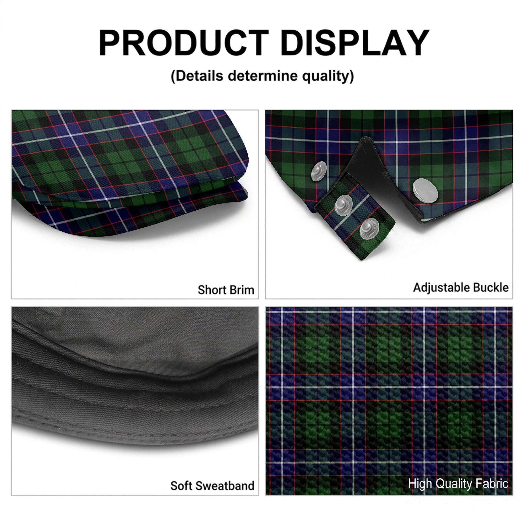 Galbraith Modern Tartan Flat Caps