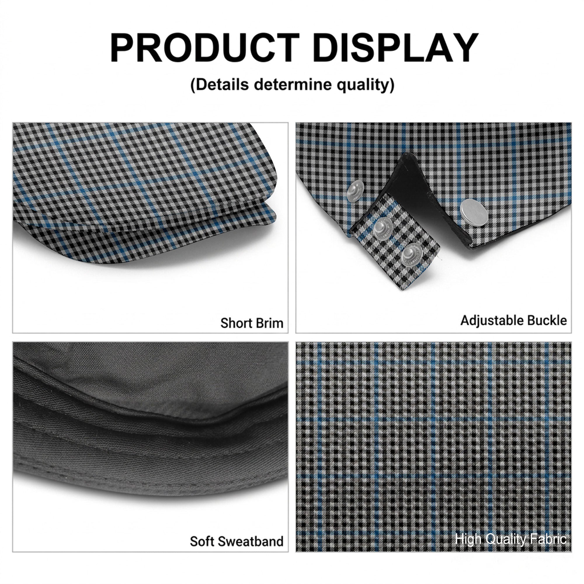 Gladstone Tartan Flat Caps