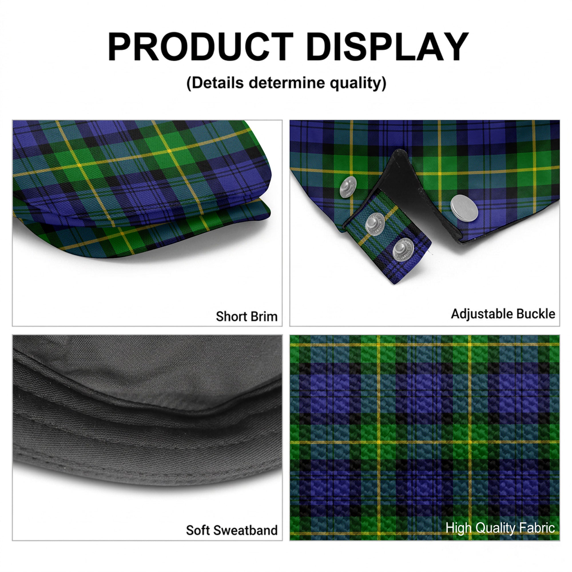 Gordon Modern Tartan Flat Caps