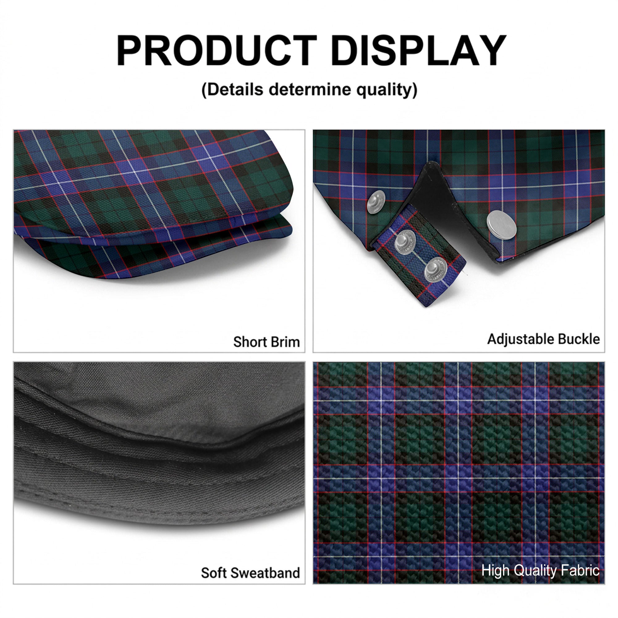 Hunter Modern Tartan Flat Caps