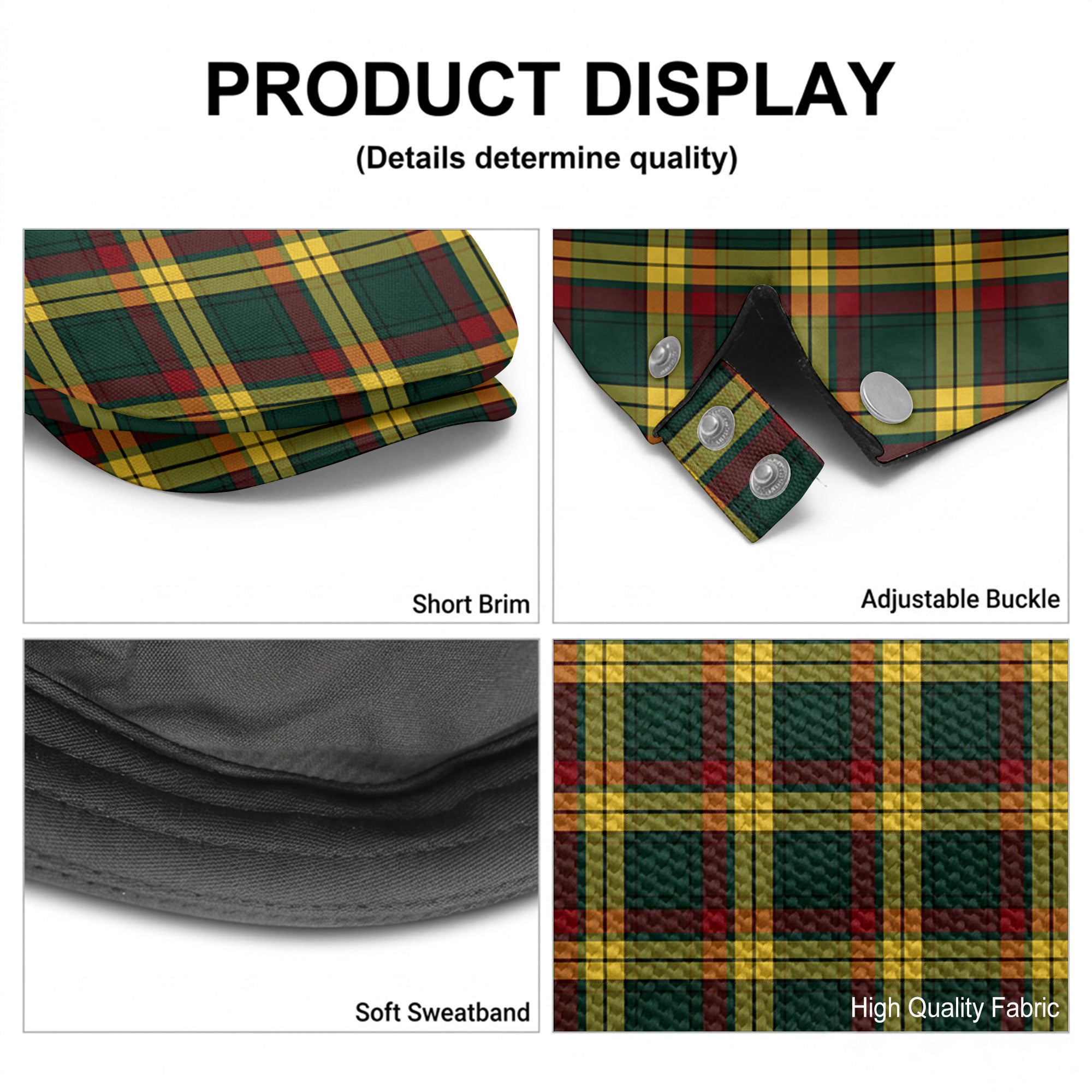 McMillan Old Modern Tartan Flat Caps