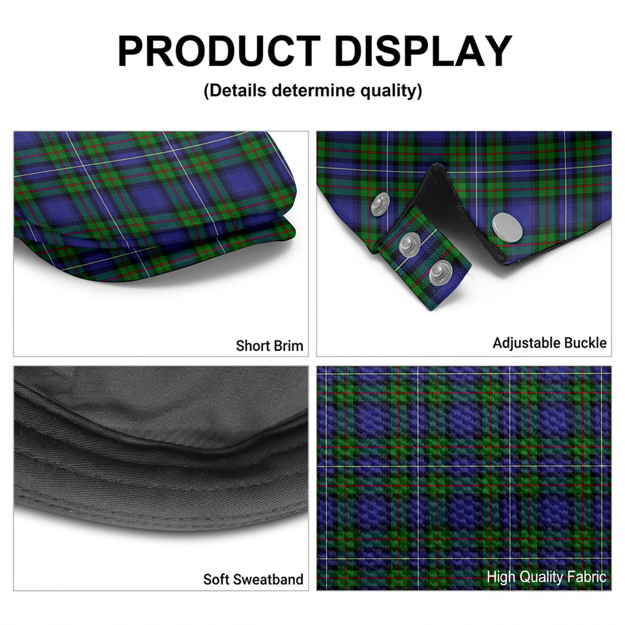 Robertson Hunting Modern Tartan Flat Caps