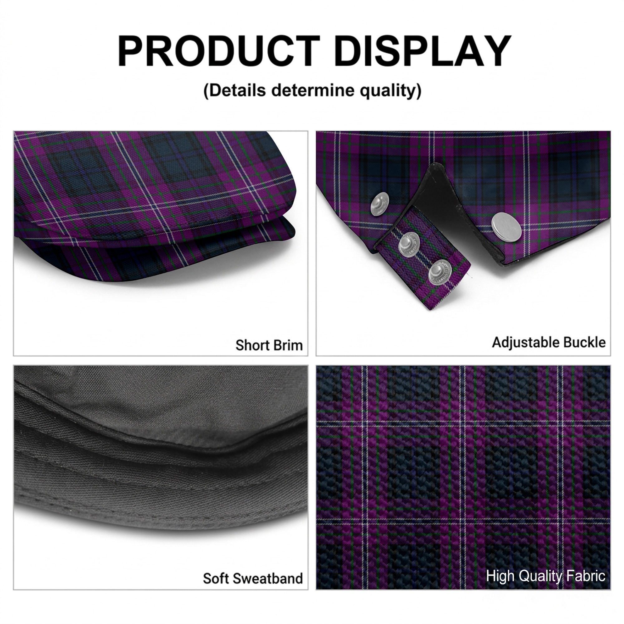 Scotland Forever Tartan Flat Caps
