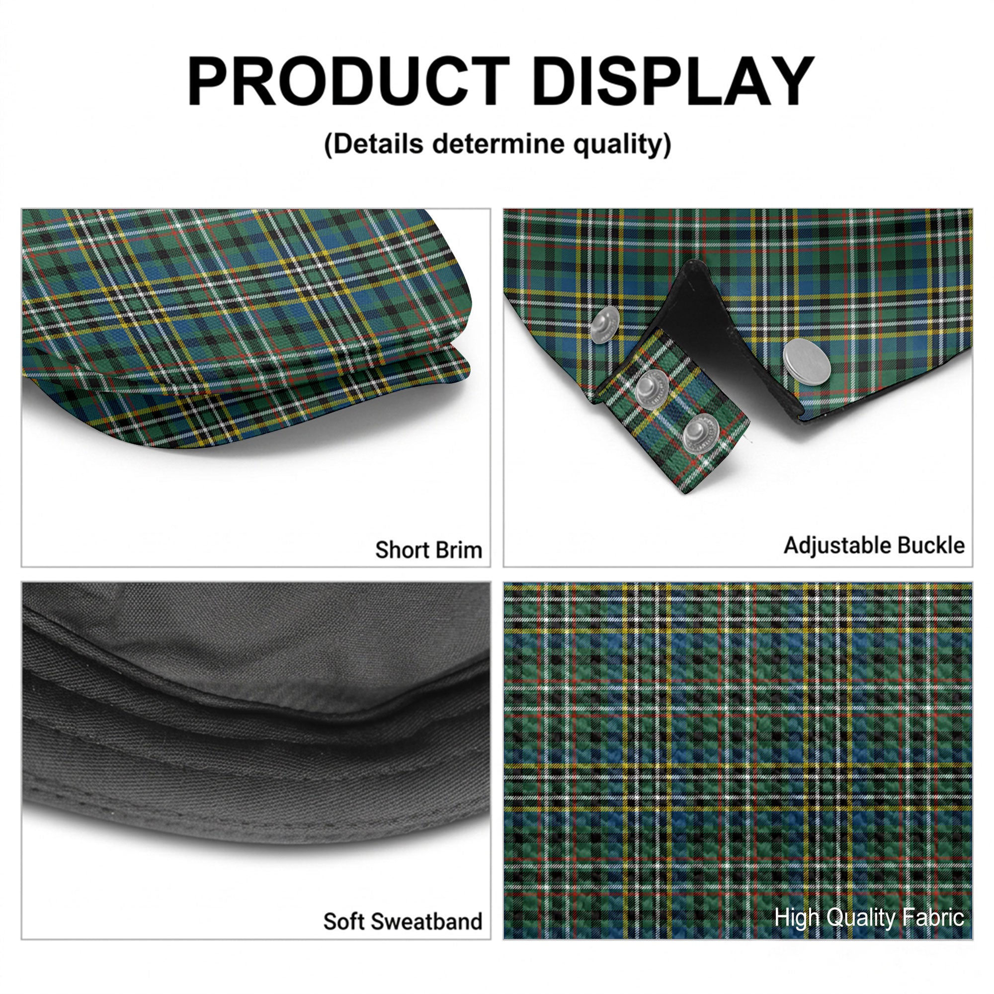 Scott Green Ancient Tartan Flat Caps