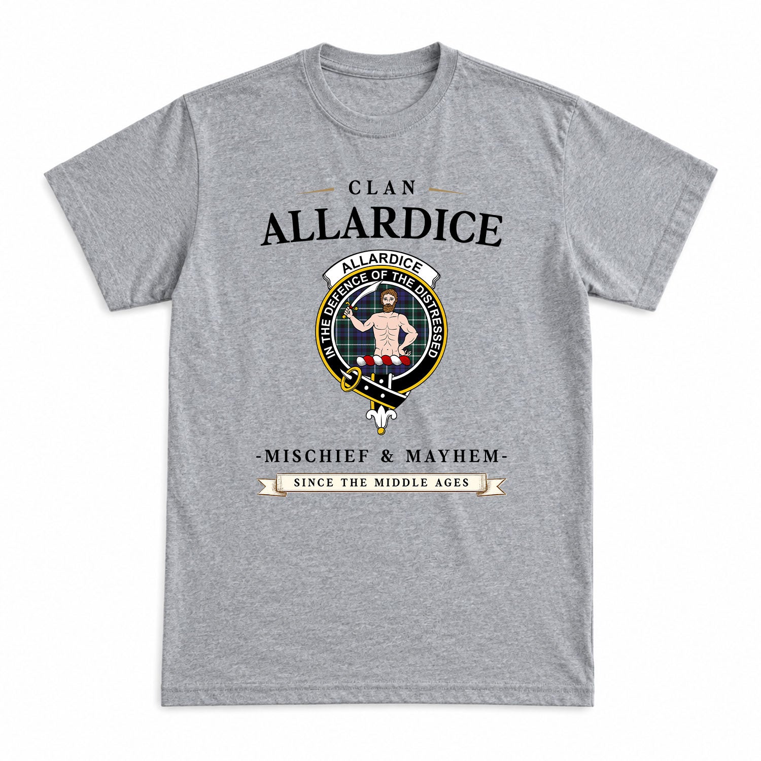 Allardice Tartan Crest Mischief and Mayhem T-shirt