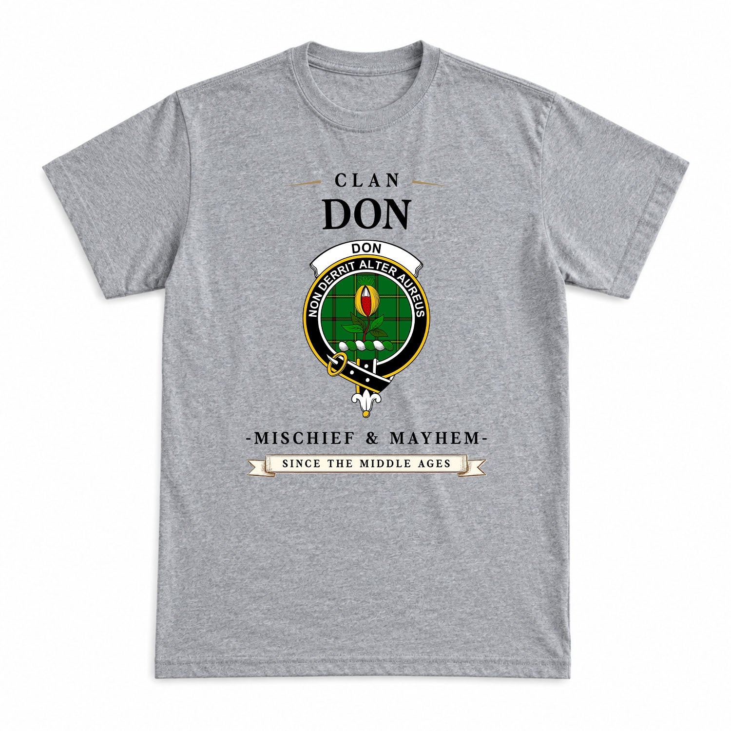 Don Tartan Crest Mischief and Mayhem T-shirt