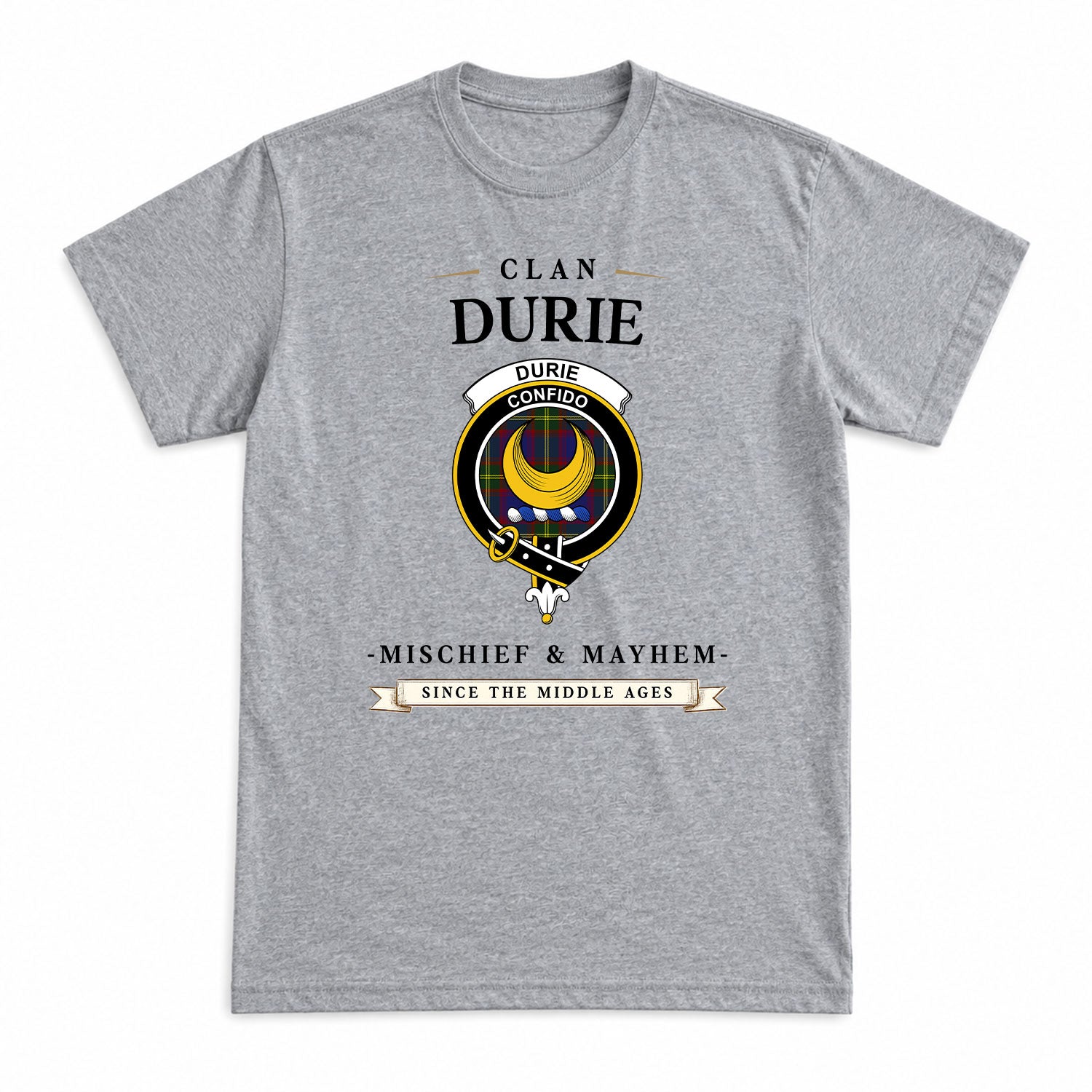 Durie Tartan Crest Mischief and Mayhem T-shirt