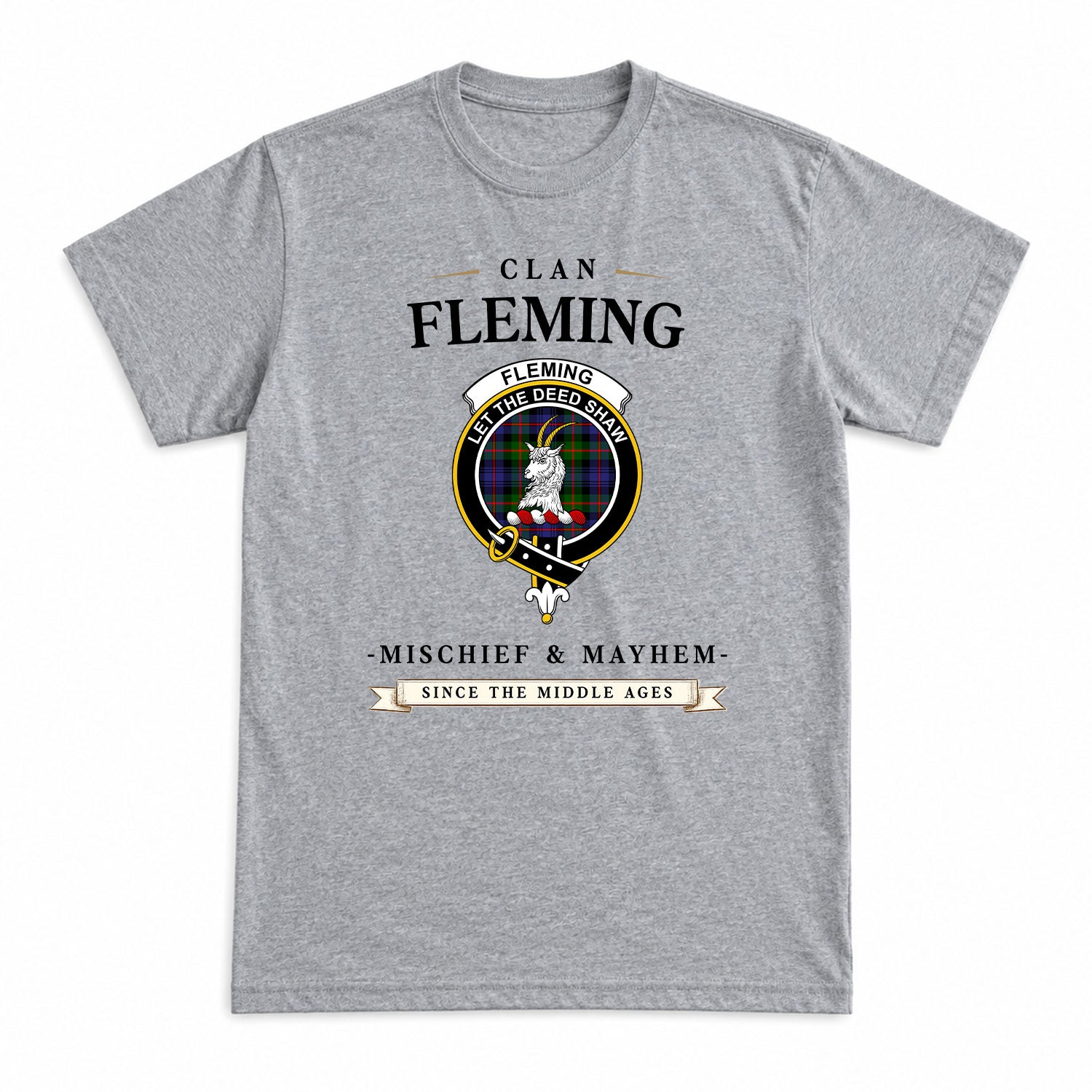 Fleming Tartan Crest Mischief and Mayhem T-shirt
