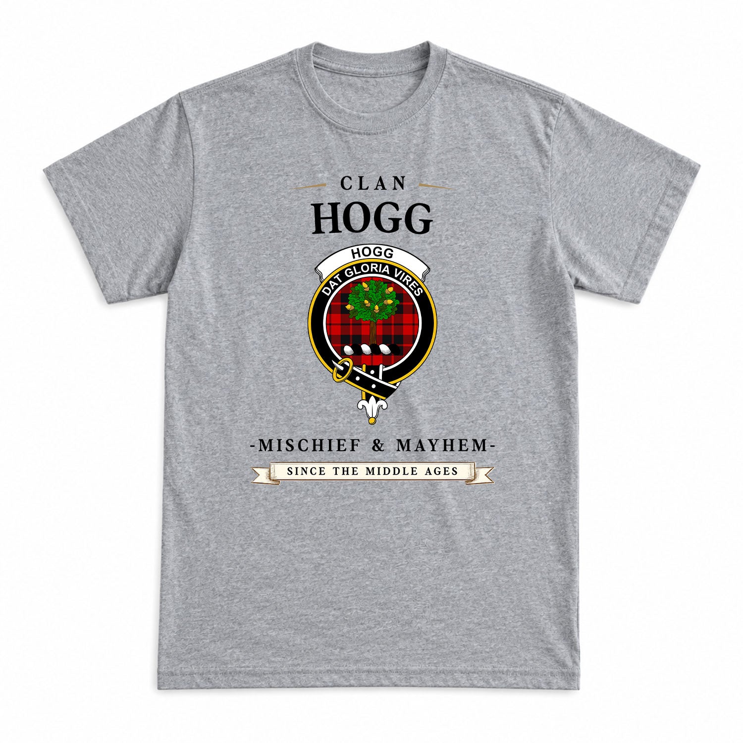 Hogg Tartan Crest Mischief and Mayhem T-shirt