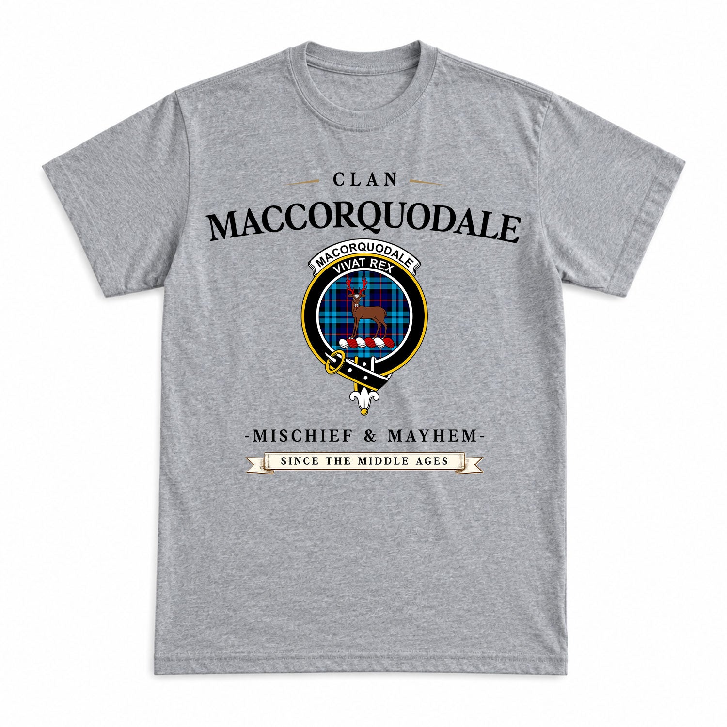 MacCorquodale Tartan Crest Mischief and Mayhem T-shirt