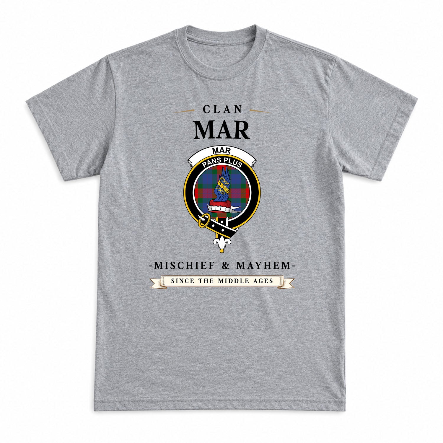 Mar Tartan Crest Mischief and Mayhem T-shirt