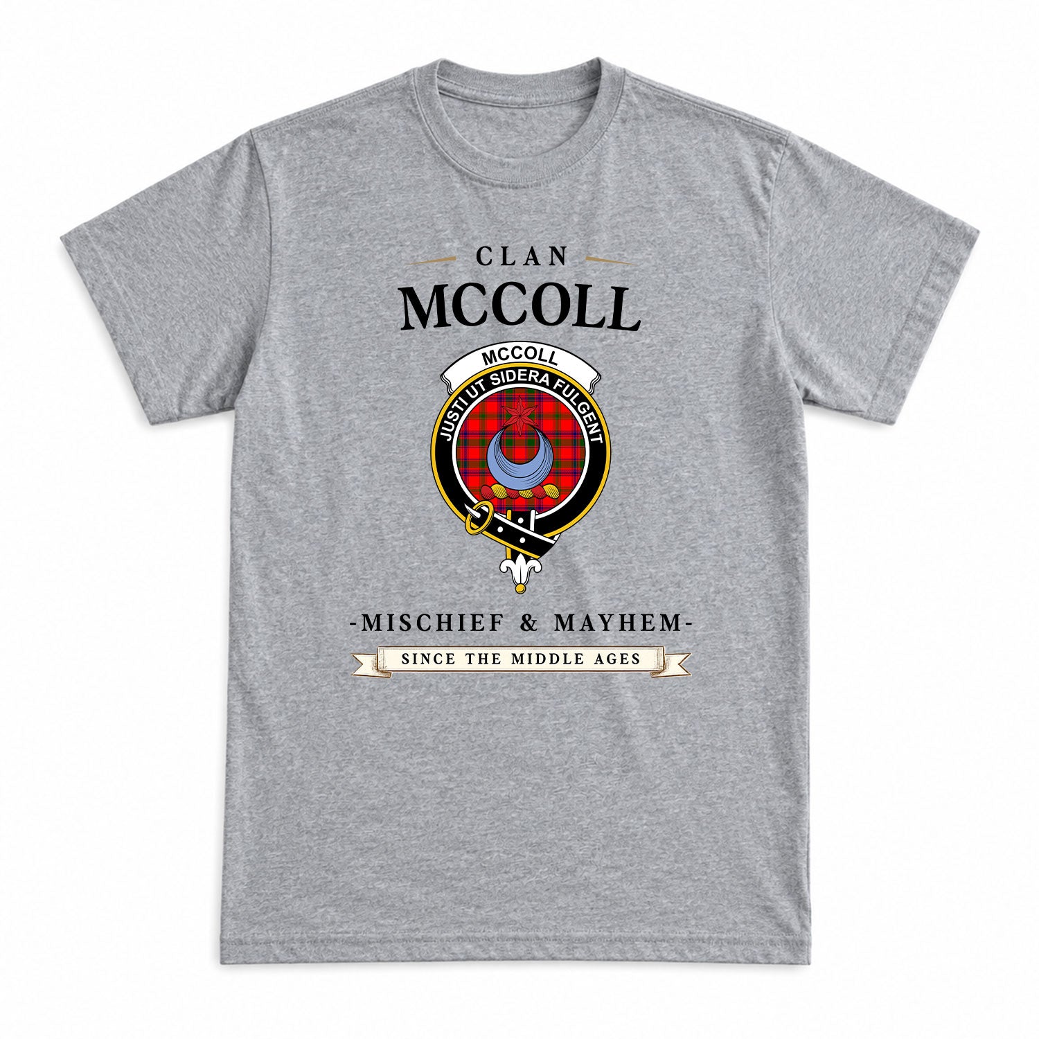 McColl Tartan Crest Mischief and Mayhem T-shirt