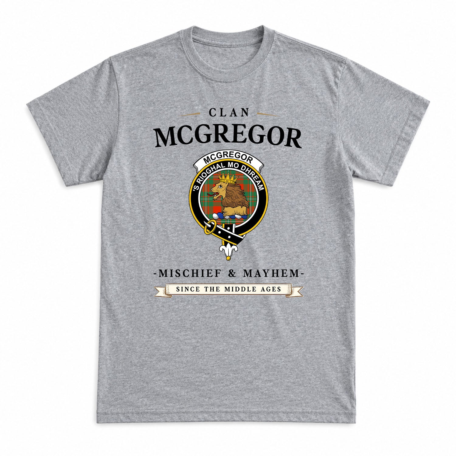 McGregor Ancient Tartan Crest Mischief and Mayhem T-shirt
