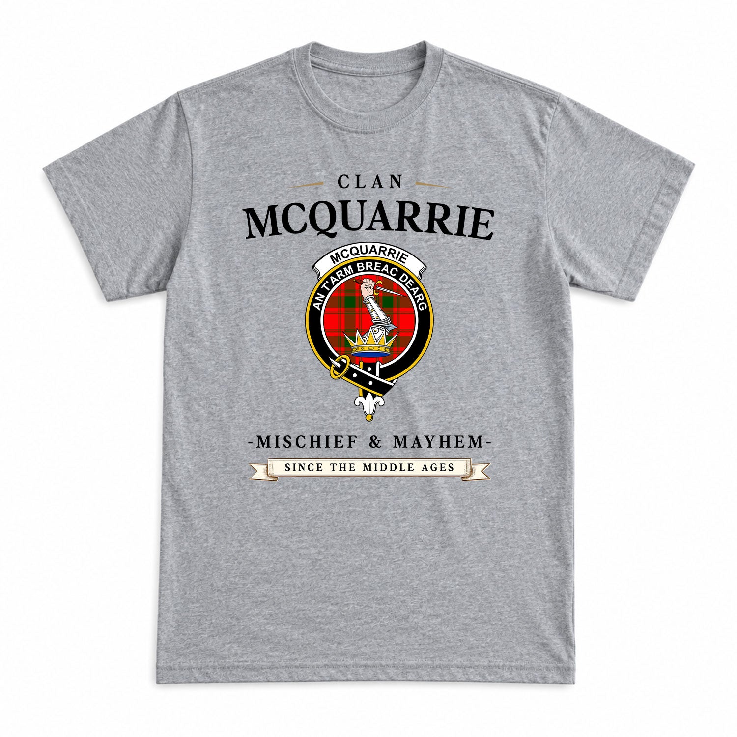 McQuarrie Tartan Crest Mischief and Mayhem T-shirt