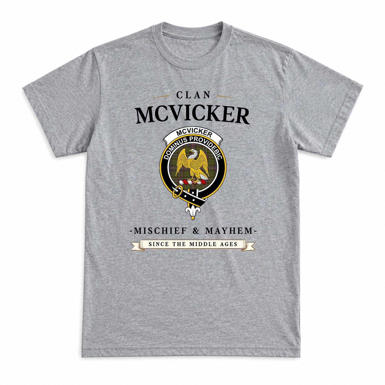 McVicker Tartan Crest Mischief and Mayhem T-shirt