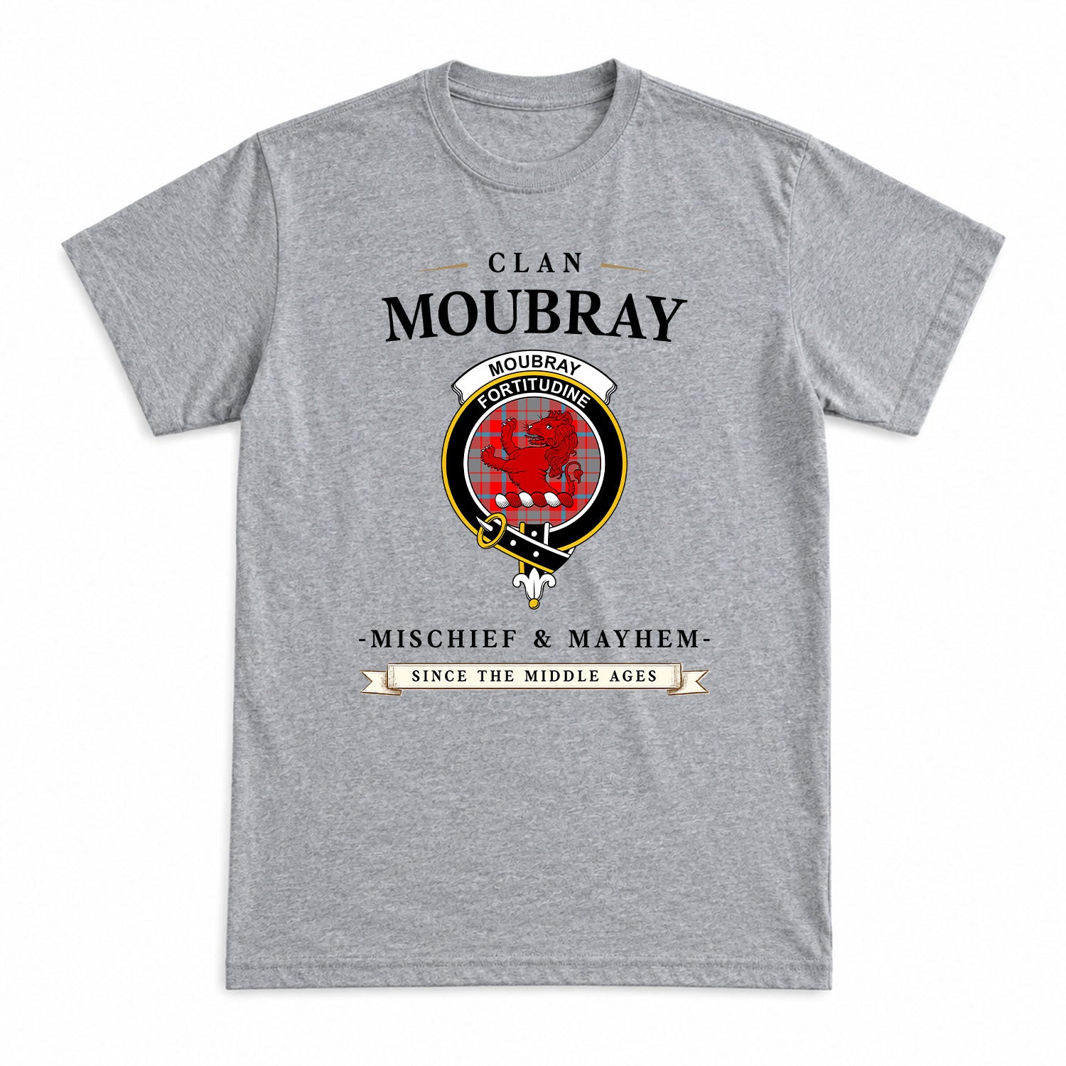 Moubray Tartan Crest Mischief and Mayhem T-shirt
