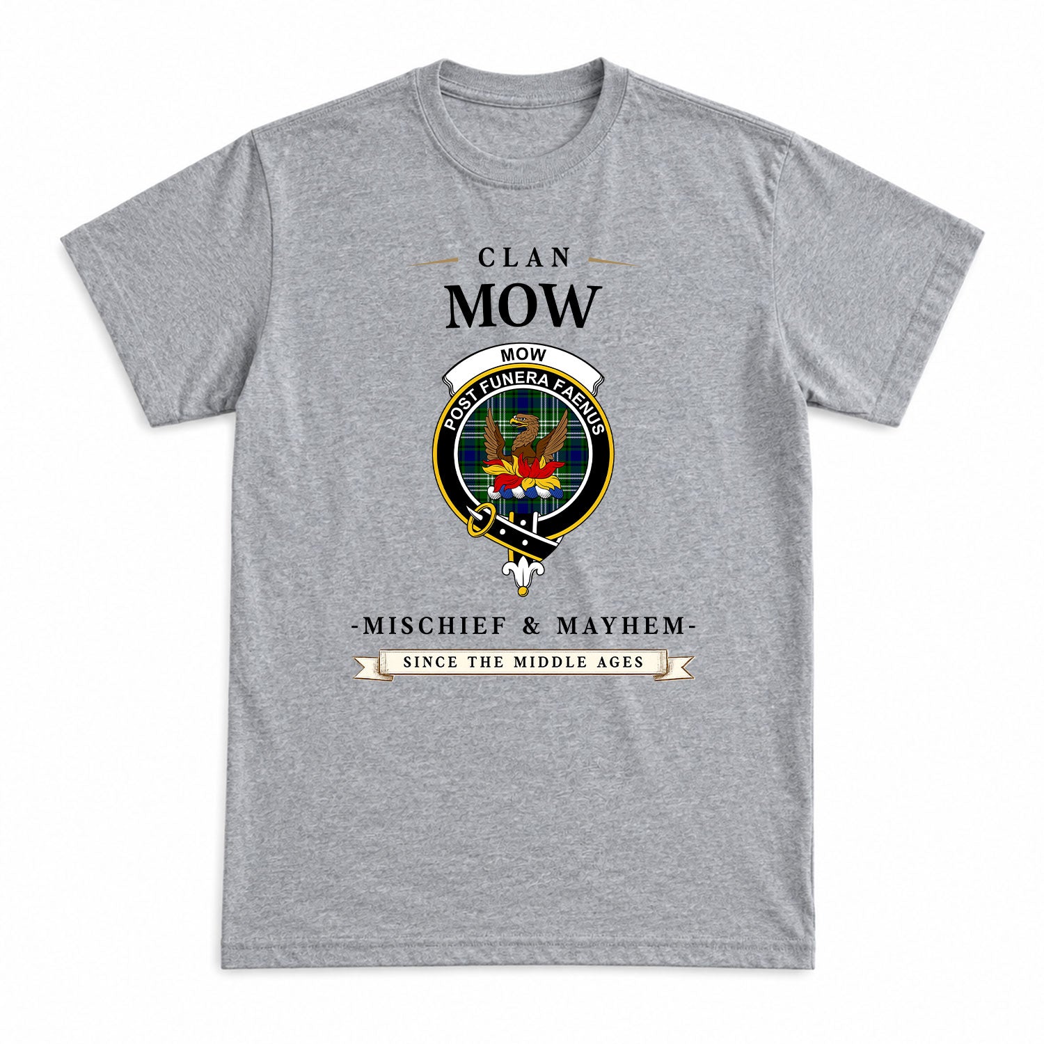 Mow Tartan Crest Mischief and Mayhem T-shirt