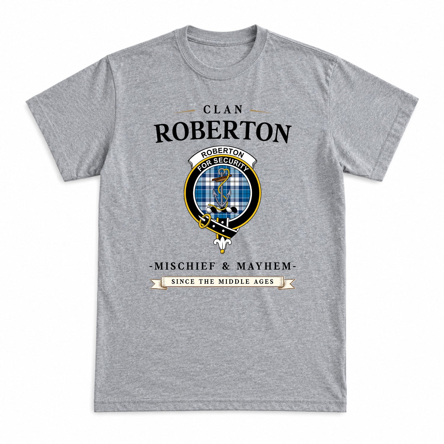Roberton Tartan Crest Mischief and Mayhem T-shirt