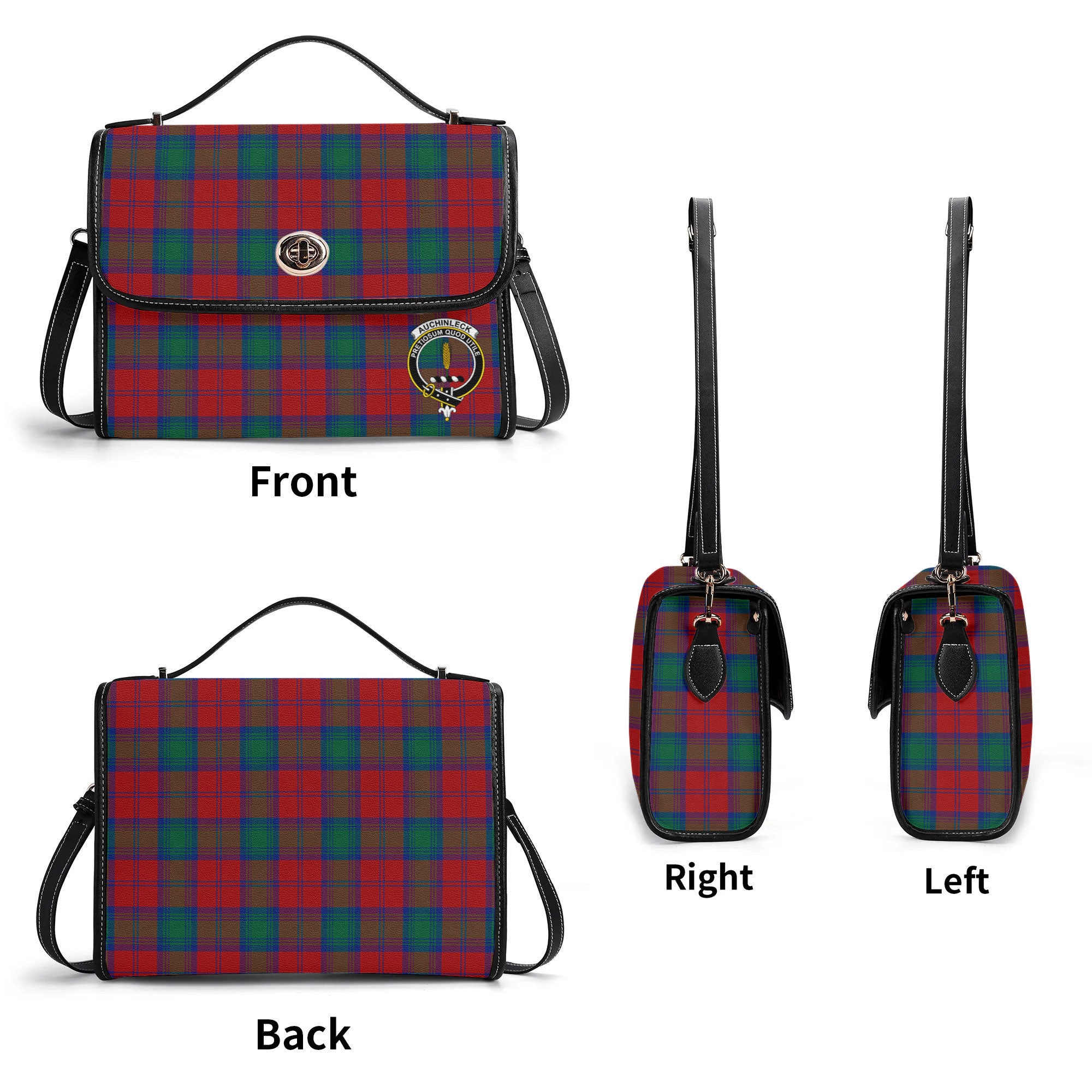 Auchinleck Tartan Crest Satchel Bag