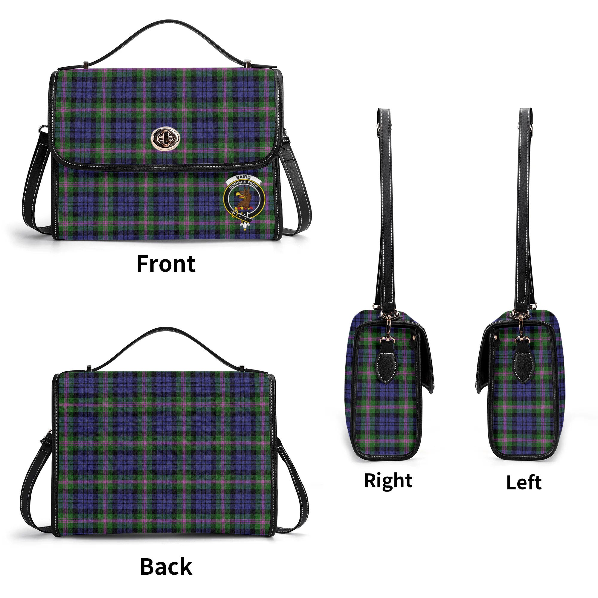 Baird Modern Tartan Crest Satchel Bag