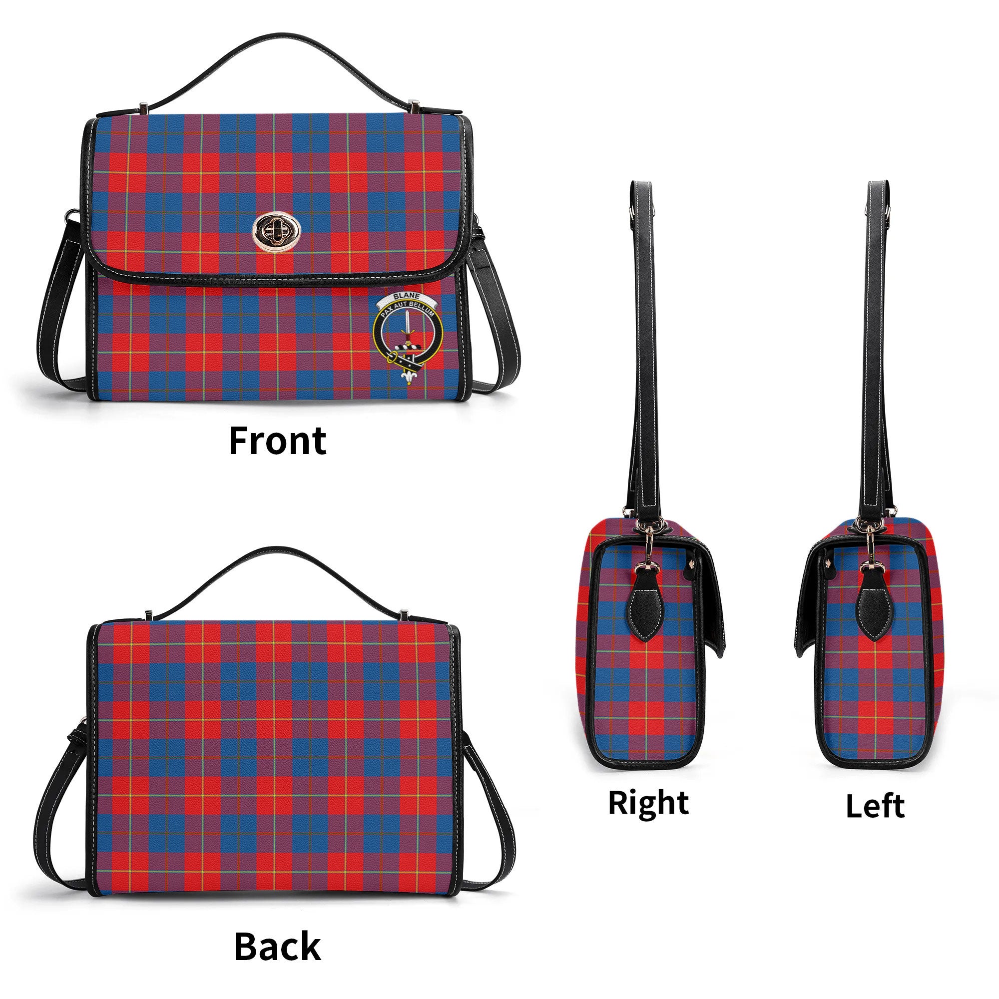 Blane Tartan Crest Satchel Bag