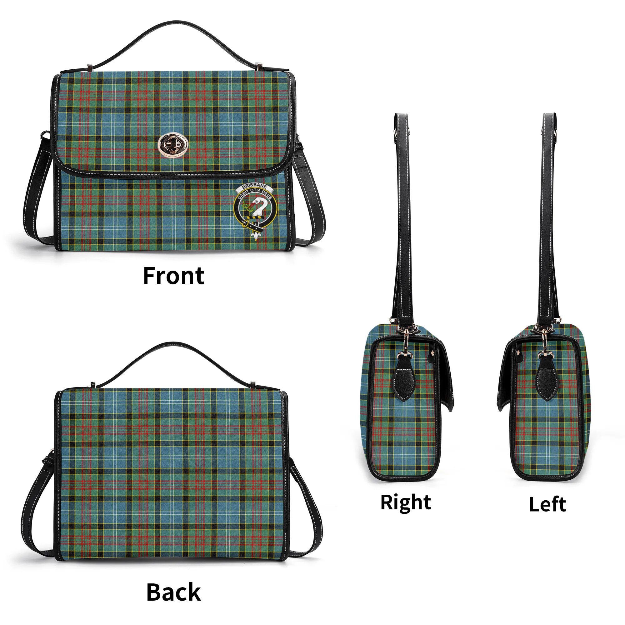 Brisbane Tartan Crest Satchel Bag
