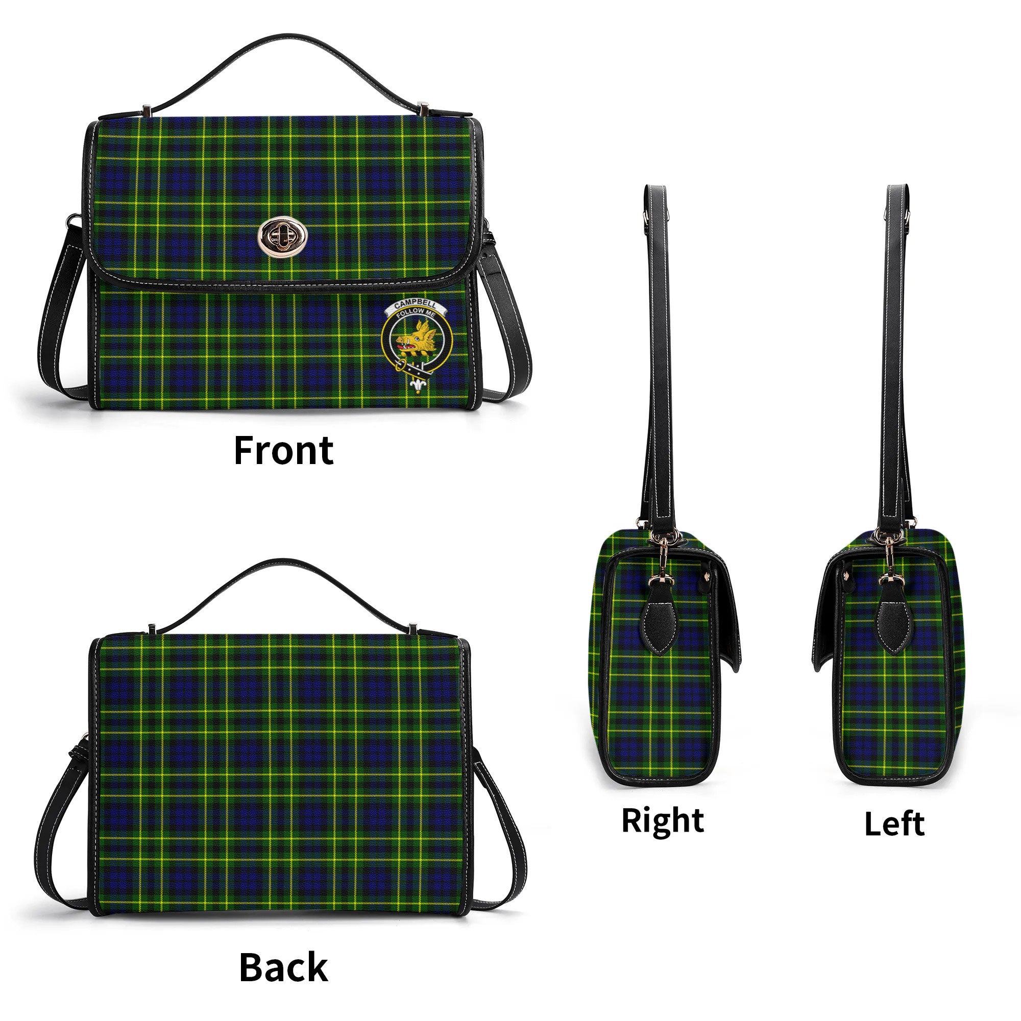 Campbell of Breadalbane Modern Tartan Crest Satchel Bag