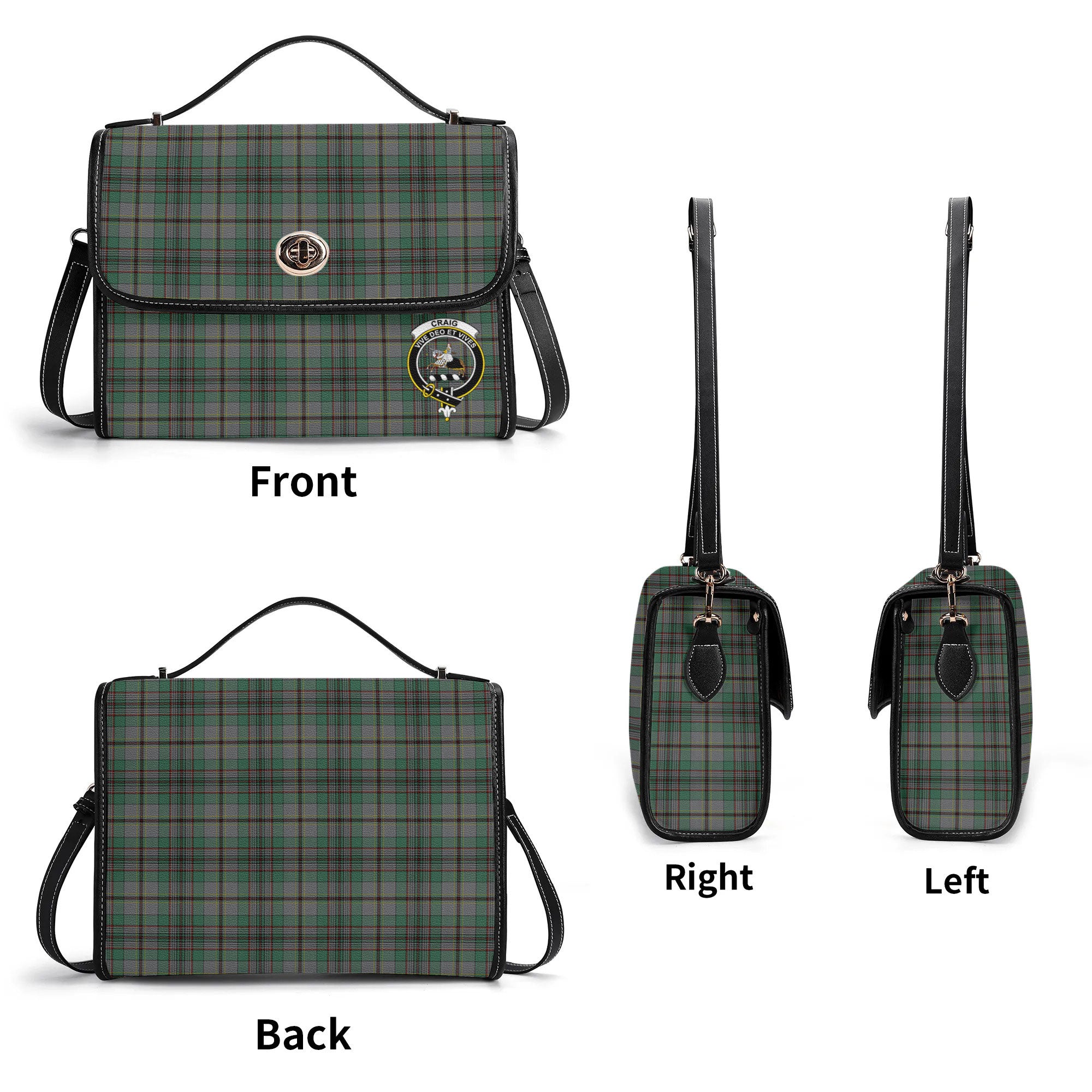 Craig Tartan Crest Satchel Bag